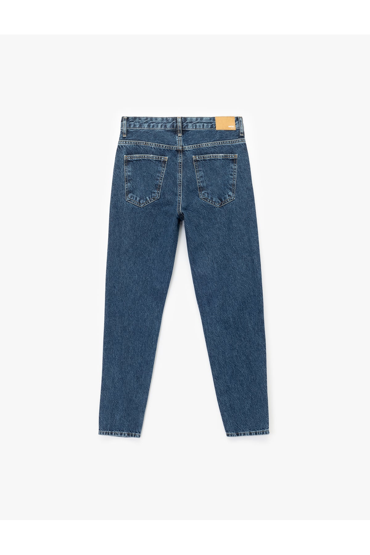 Pamuklu Yüksek Bel Regular Fit Mom Jean Pantolon - Mom Jeans