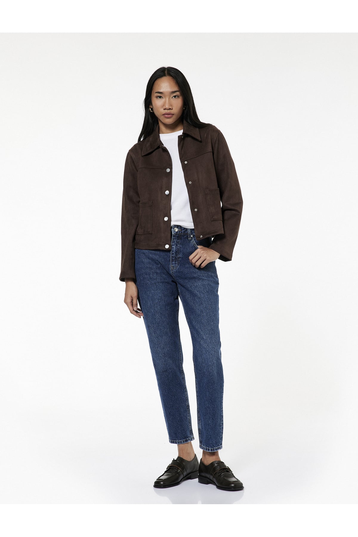 Pamuklu Yüksek Bel Regular Fit Mom Jean Pantolon - Mom Jeans