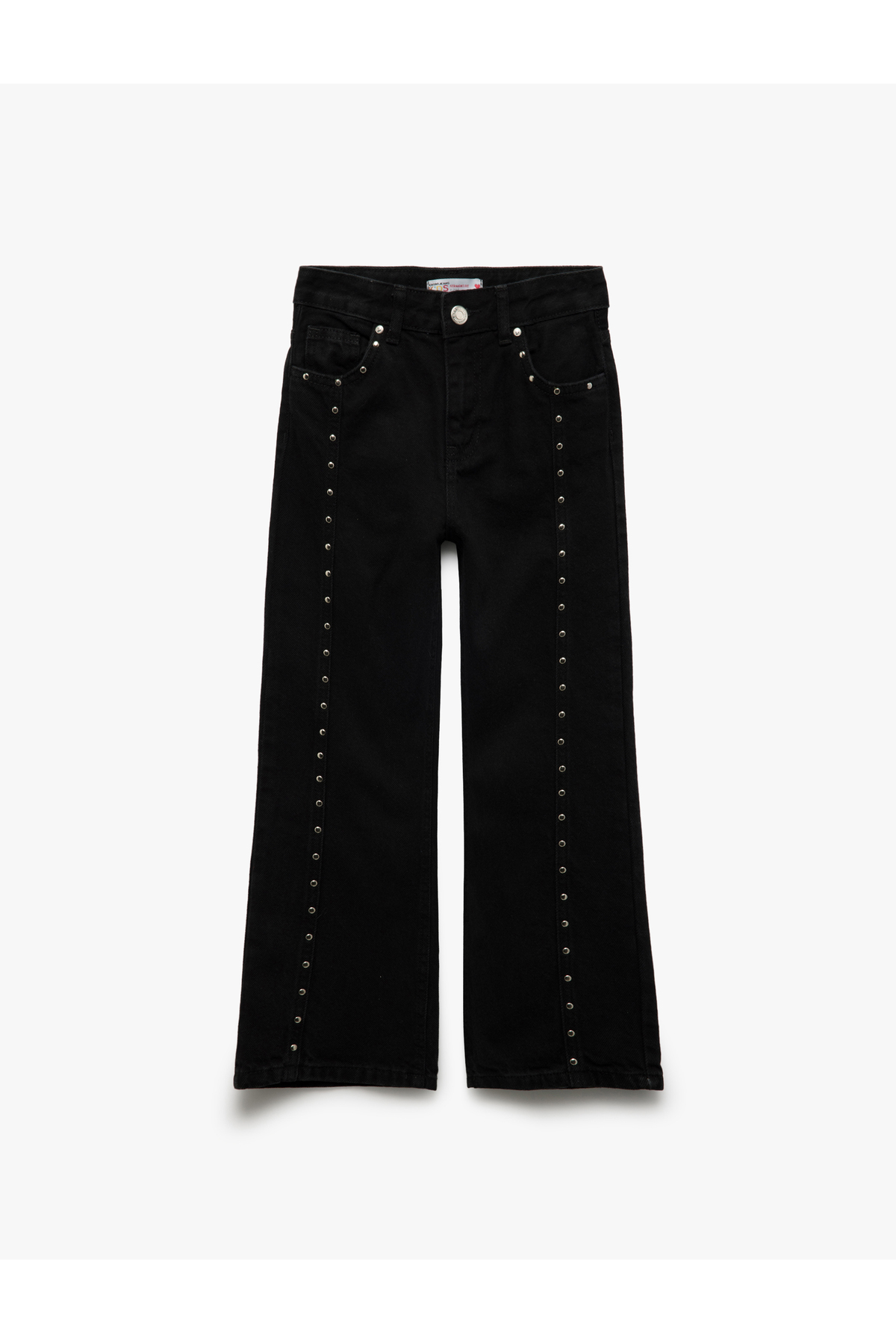 Pamuklu Zımba Detaylı Denim Pantolon