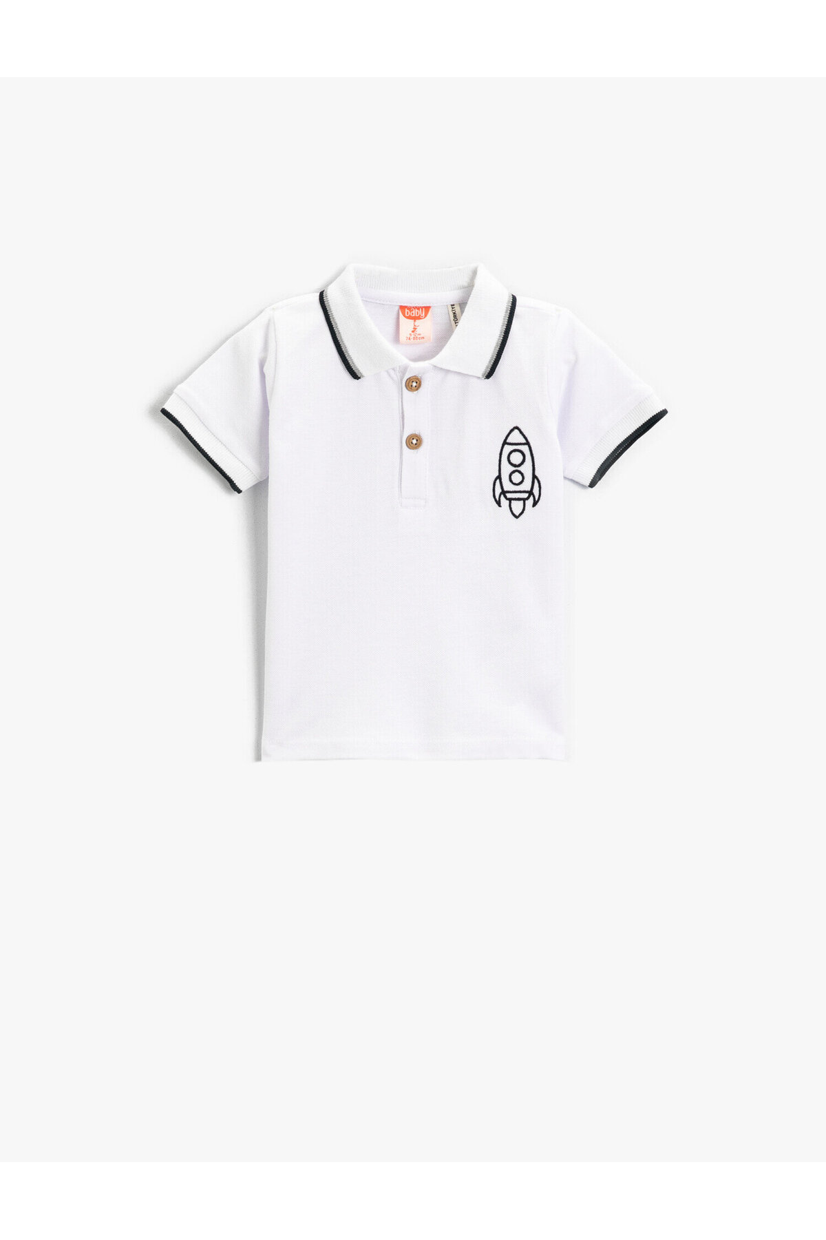 Polo Yaka Kısa Kollu Tişört Pamuklu