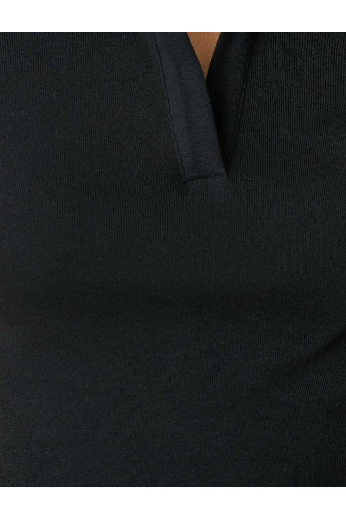Polo Yaka Kolsuz Pamuklu Crop Atlet