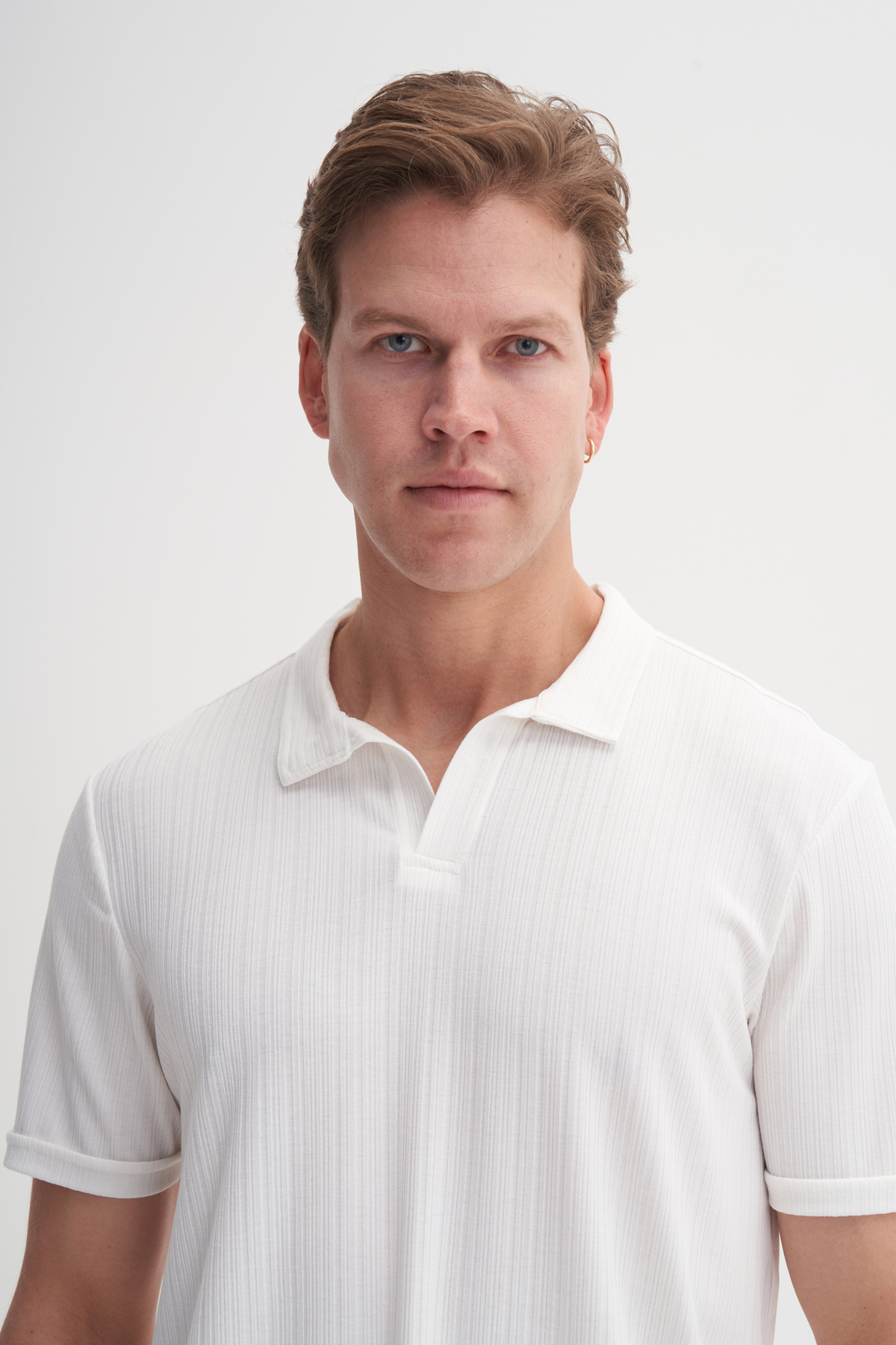 Polo Yaka Regular Fit Örme Dokulu Tişört