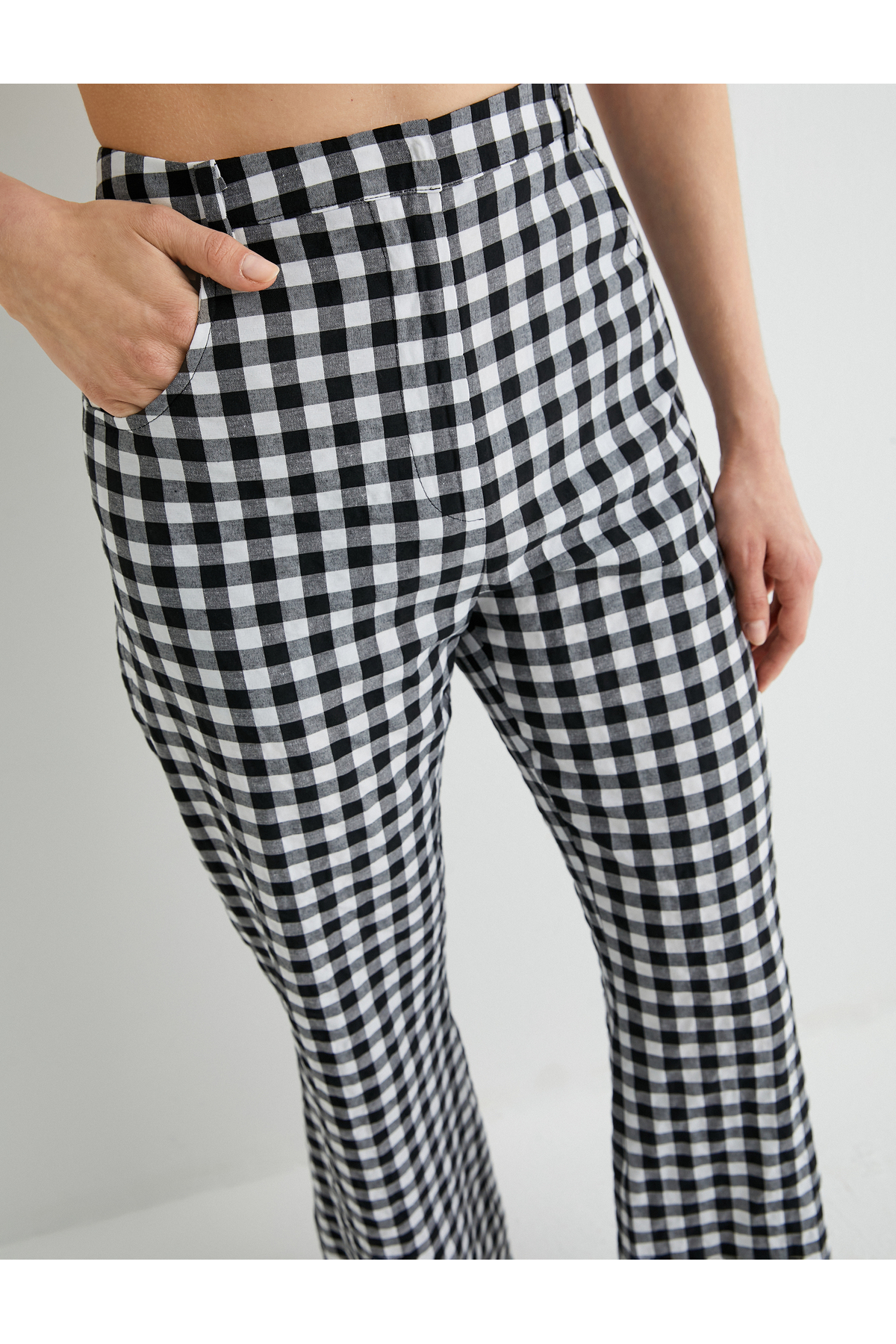 Pötikareli Ispanyol Paça Pantolon Cepli Slim Fit