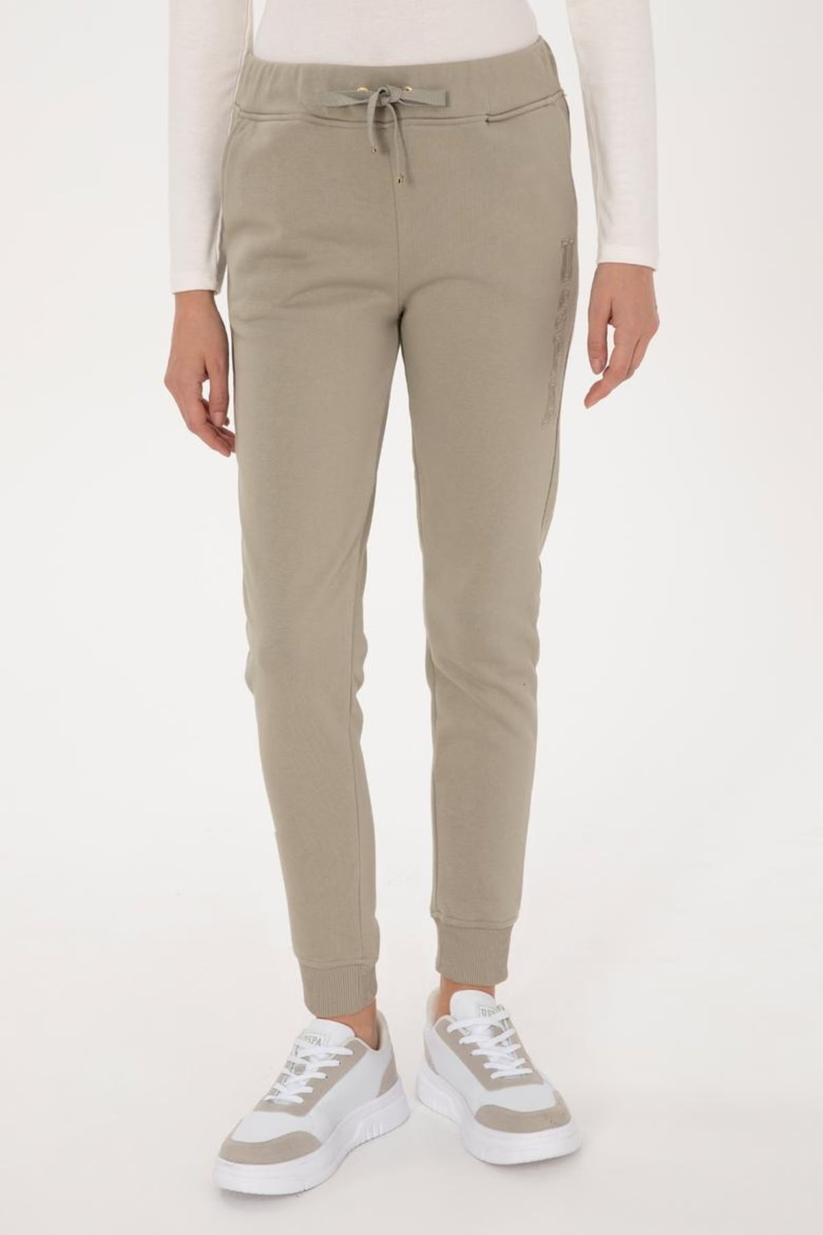 Pt01-Sk025 U.S Polo Assn. Kadın Kanvas Pantolon 2226693 Haki