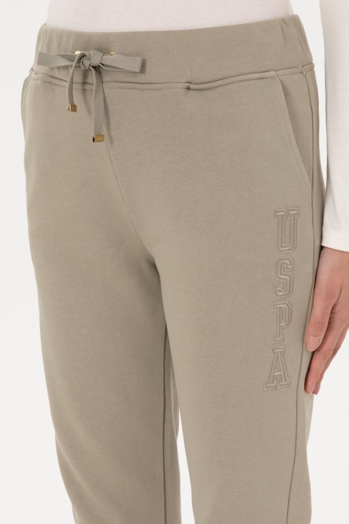 Pt01-Sk025 U.S Polo Assn. Kadın Kanvas Pantolon 2226693 Haki