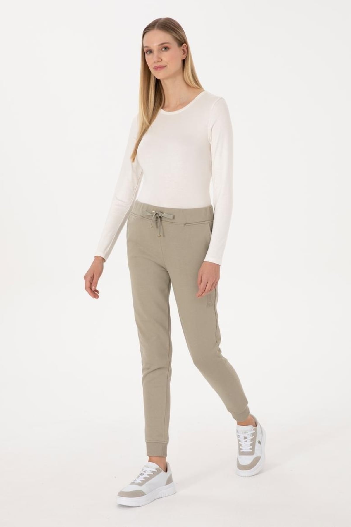 Pt01-Sk025 U.S Polo Assn. Kadın Kanvas Pantolon 2226693 Haki