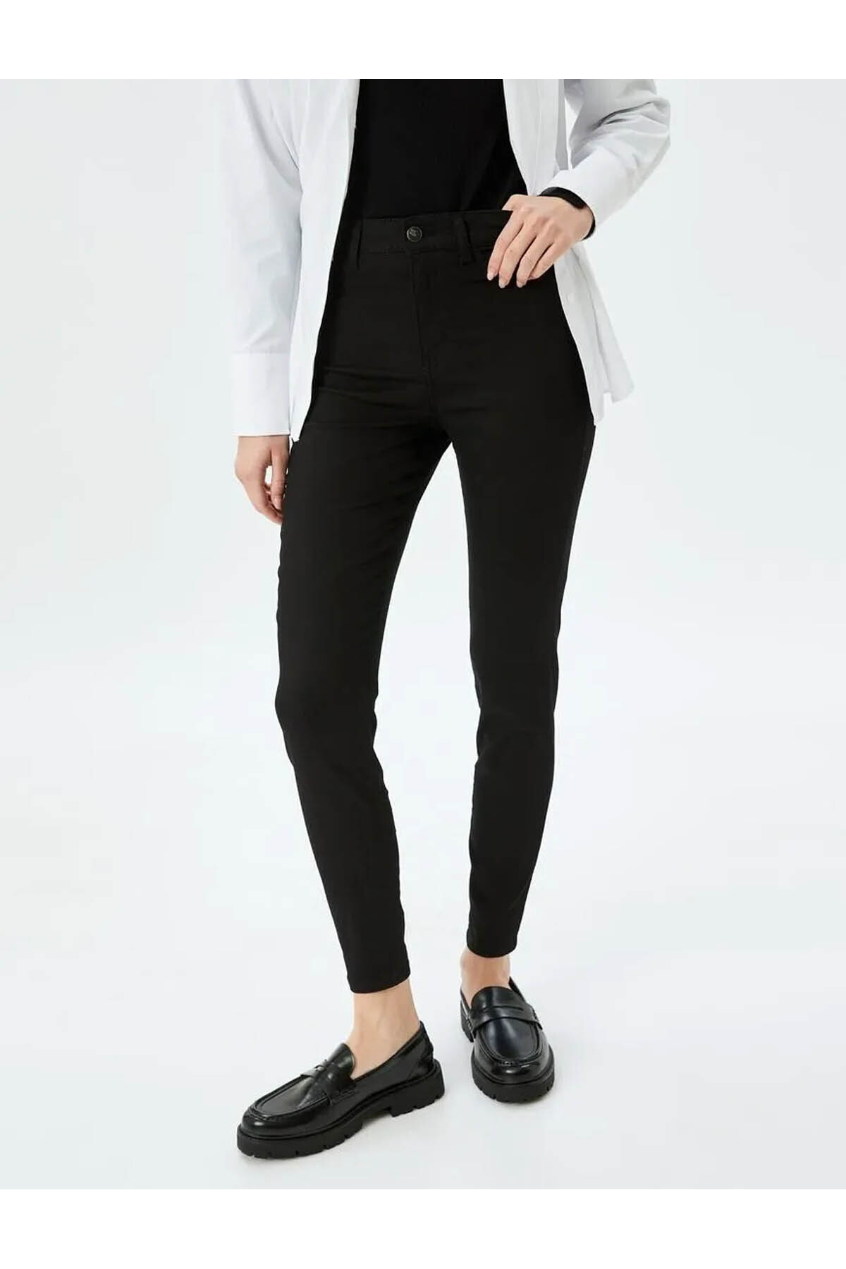 Push Up Fit Jean-Yüksek Bel Skinny Fit Toparlayıcı Siyah Kadın Jean Pantolon 5SAL40033MD