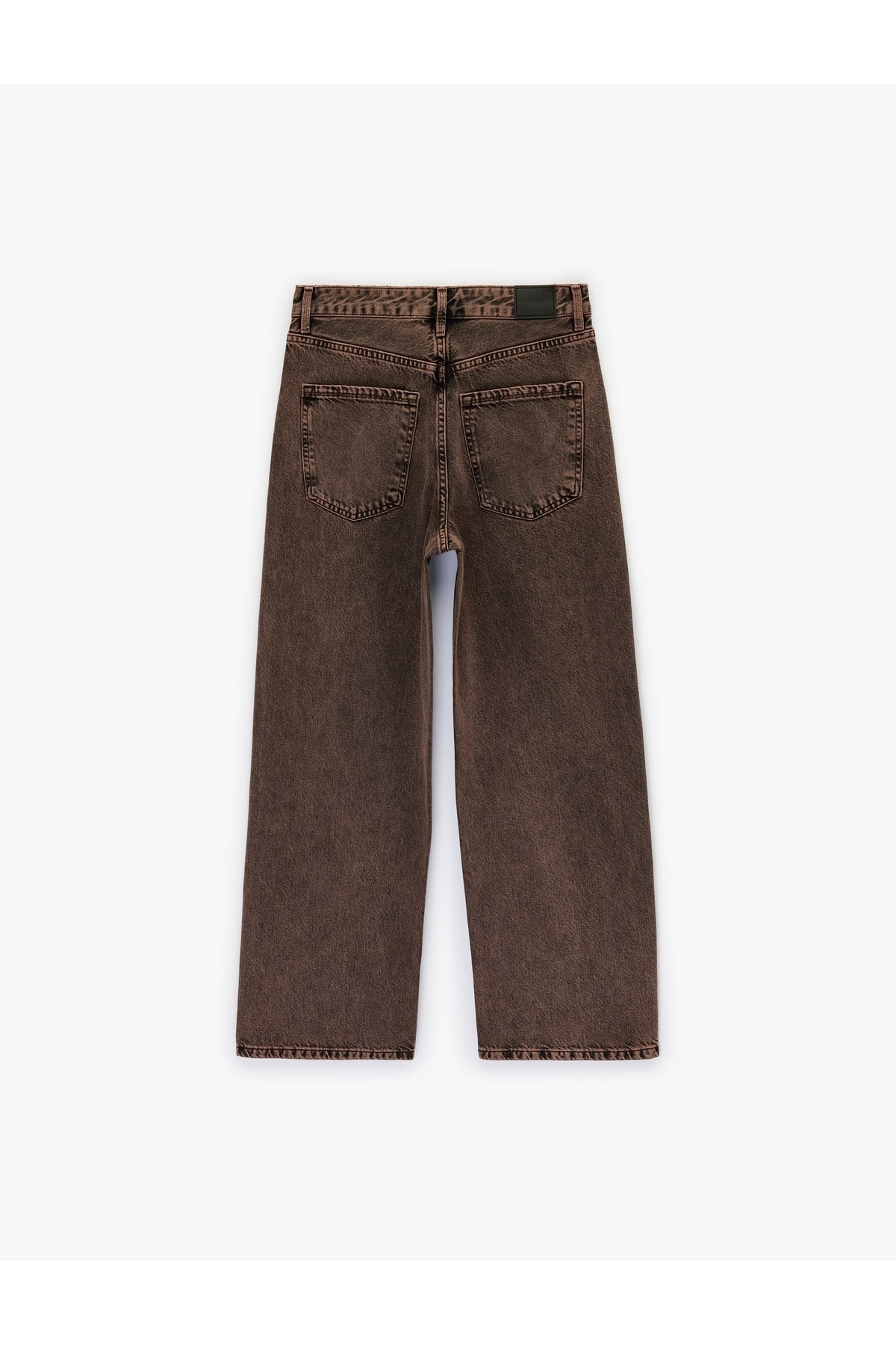 Rahat Kalıp Yıkamalı Düğmeli Cepli Baggy Denim Pantolon - Baggy Jeans