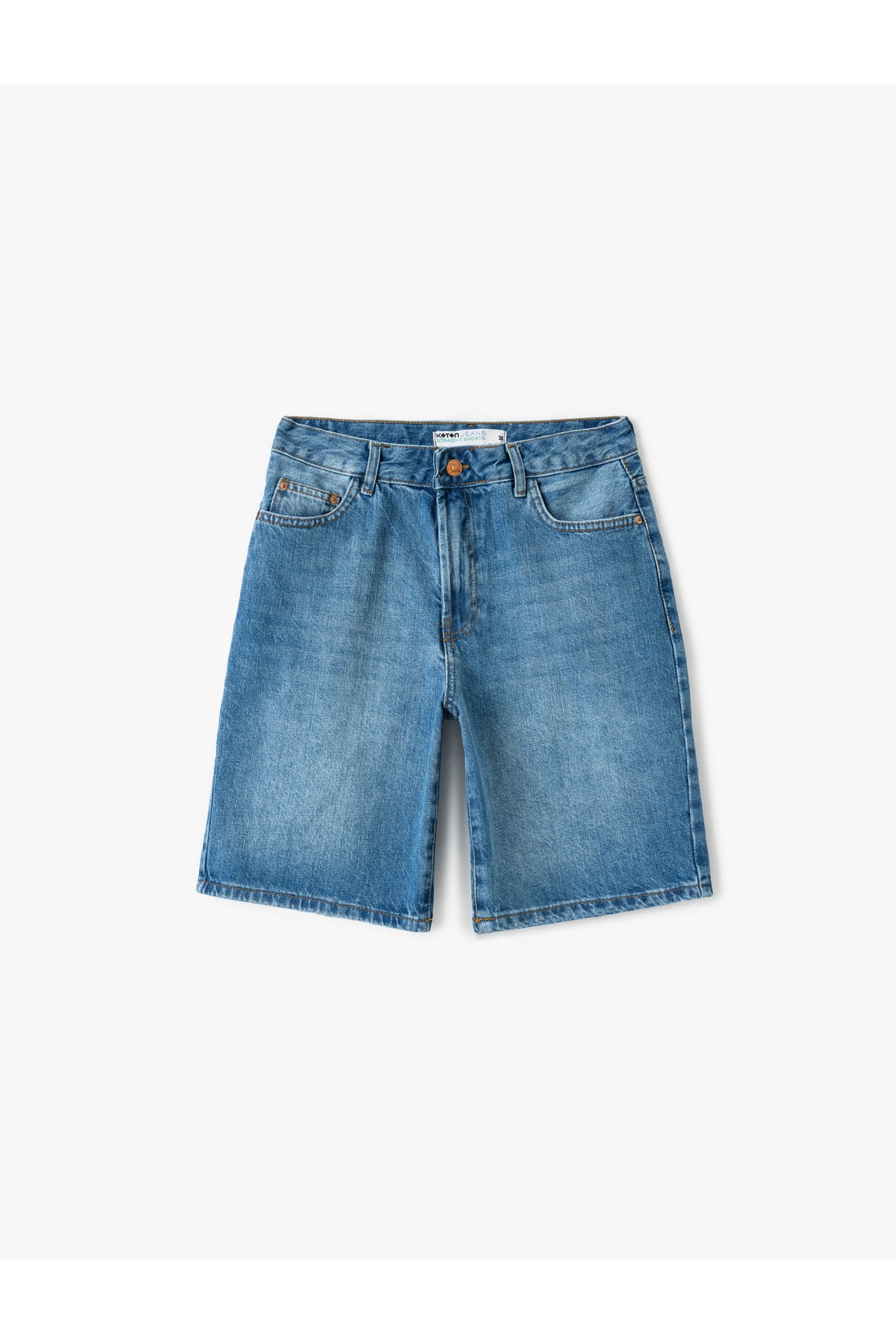 Rahat Kesim Normal Bel Denim Şort