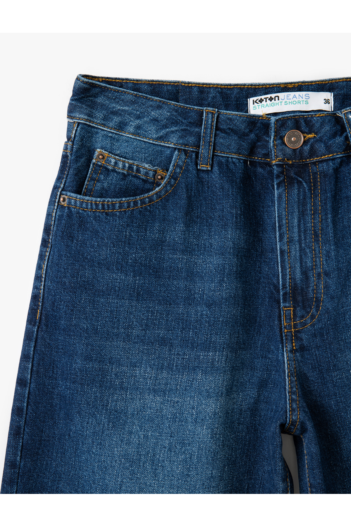 Rahat Kesim Normal Bel Denim Şort