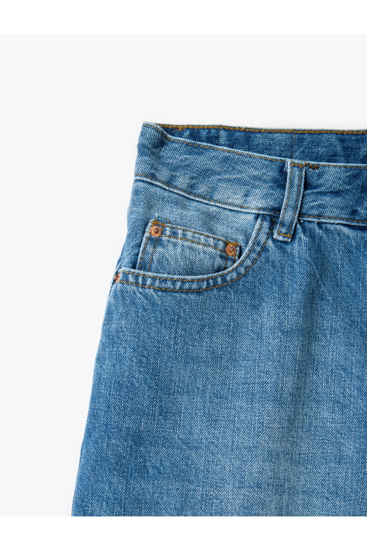 Rahat Kesim Normal Bel Denim Şort