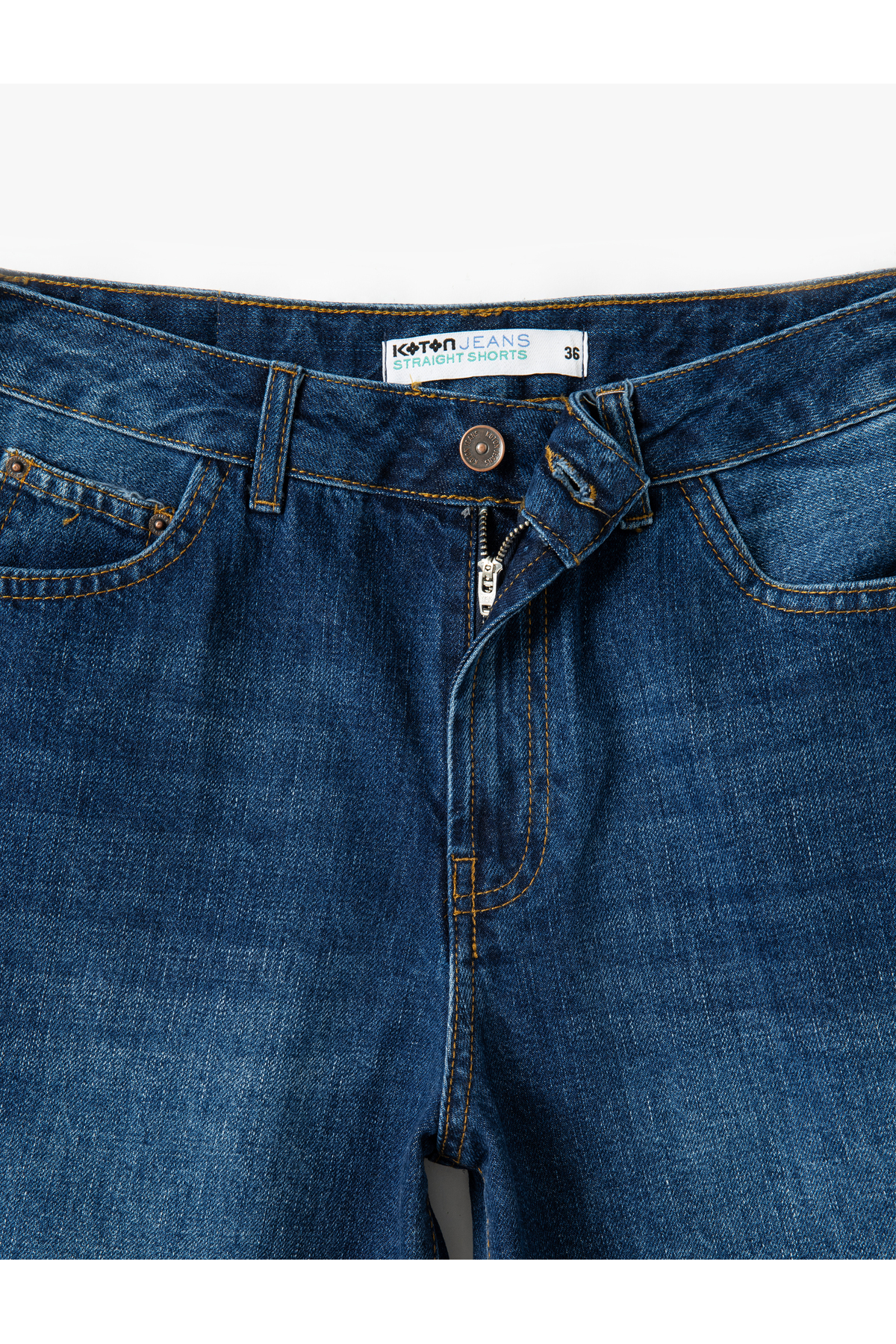 Rahat Kesim Normal Bel Denim Şort
