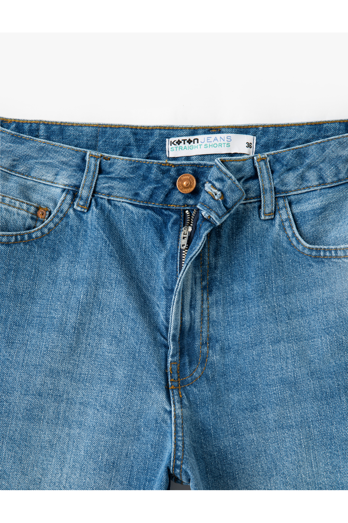 Rahat Kesim Normal Bel Denim Şort