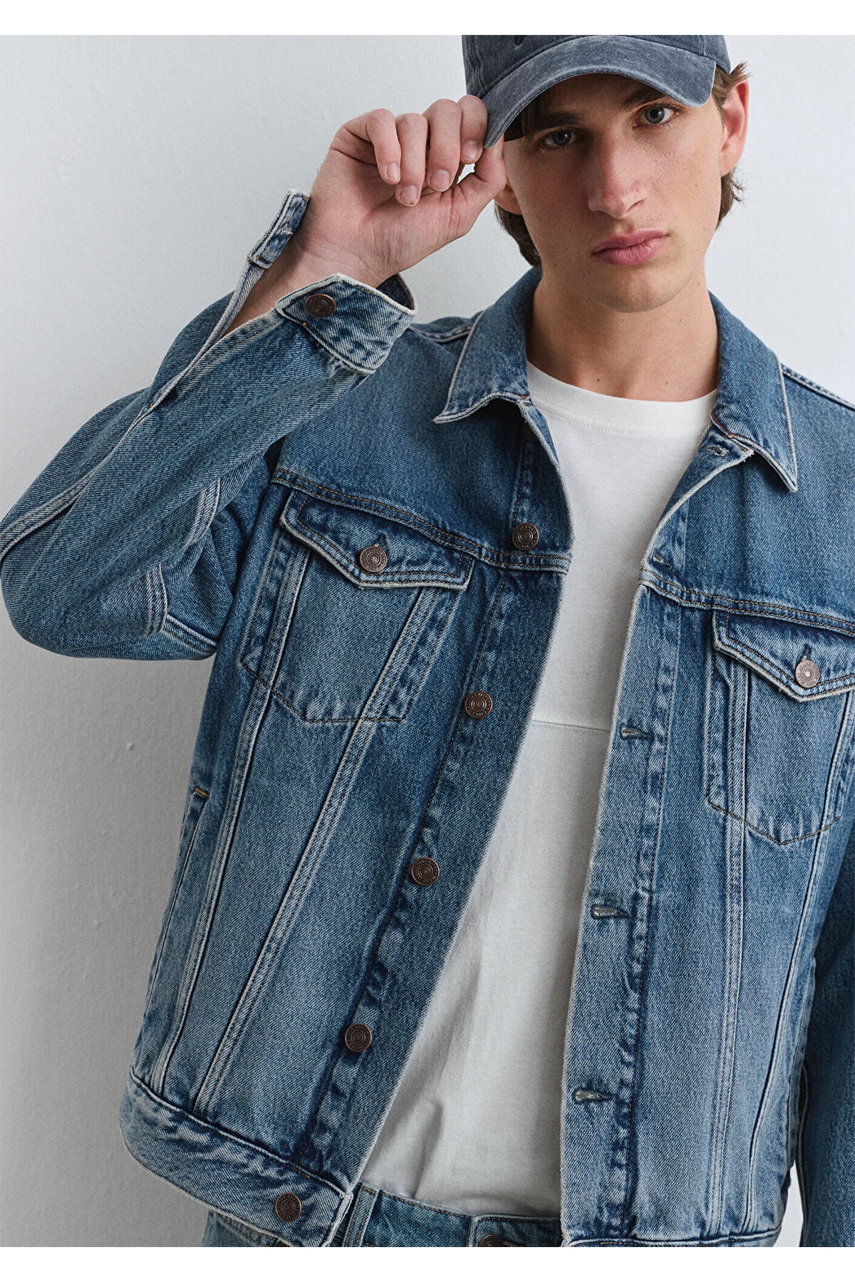 Ray Classic Denim Vintage İndigo Mavisi Jean Ceket 0110273-89412