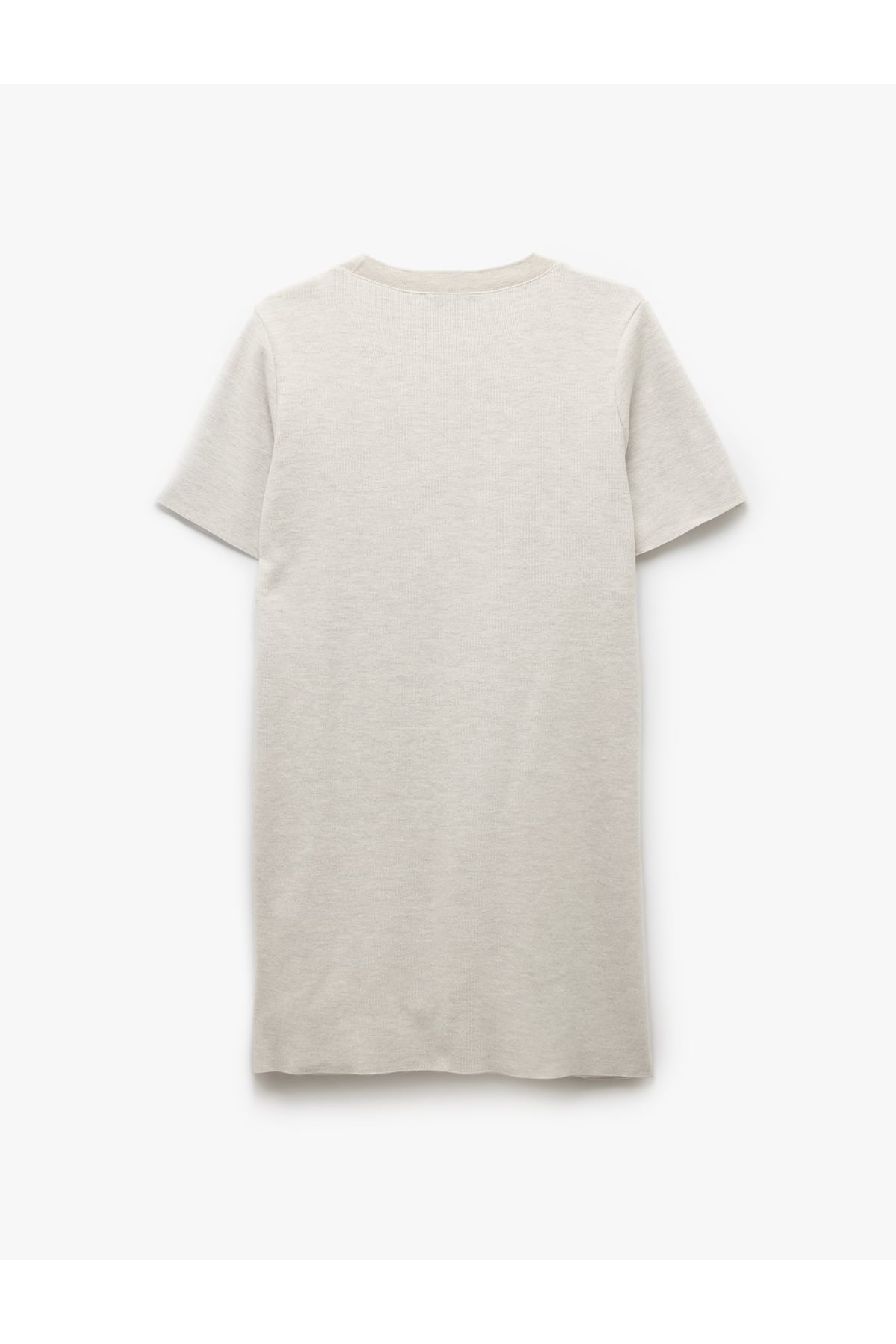 Regular Fit Bisiklet Yaka Kısa Kollu Mini Elbise