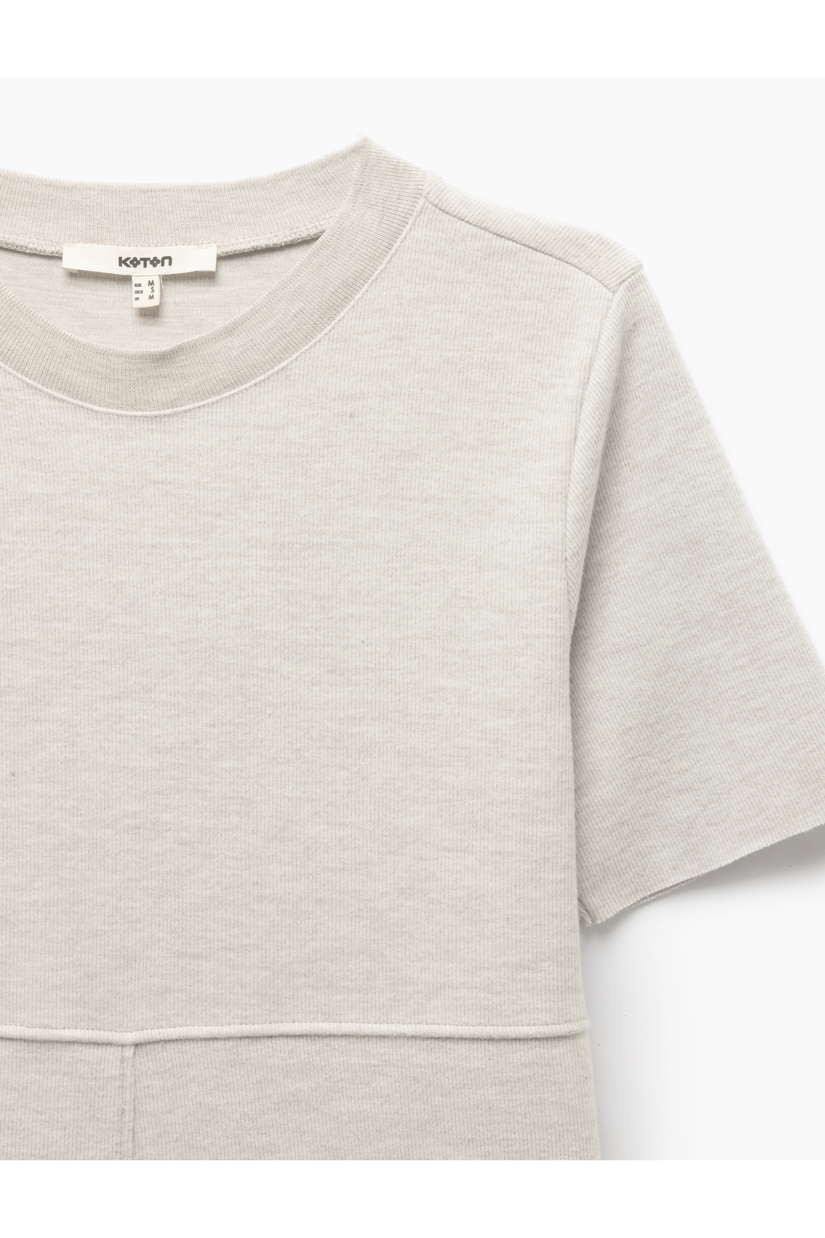 Regular Fit Bisiklet Yaka Kısa Kollu Mini Elbise
