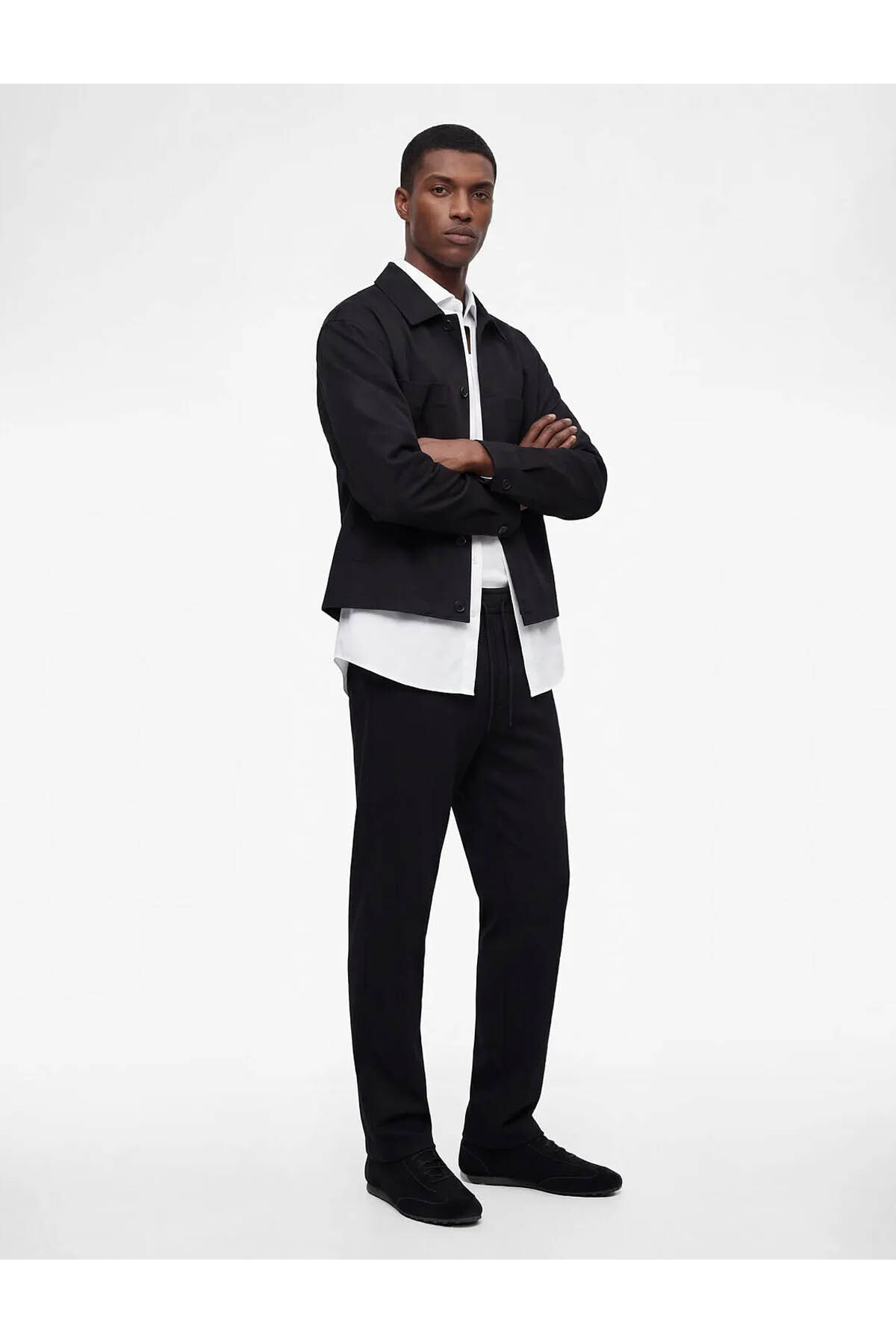 Regular Fit Cepli Beli Bağcıklı Kumaş Pantolon