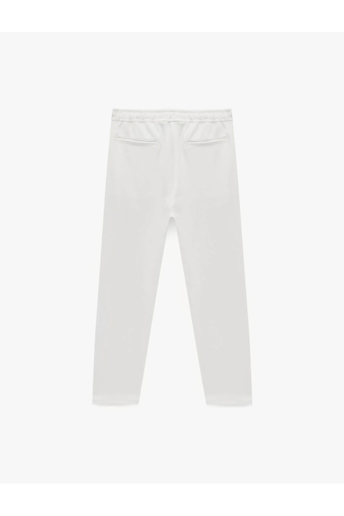 Regular Fit Cepli Beli Bağcıklı Kumaş Pantolon