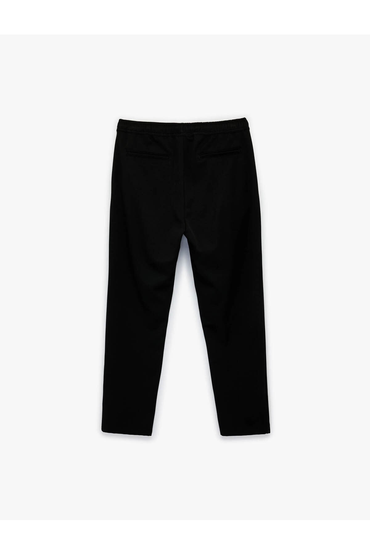 Regular Fit Cepli Beli Bağcıklı Kumaş Pantolon