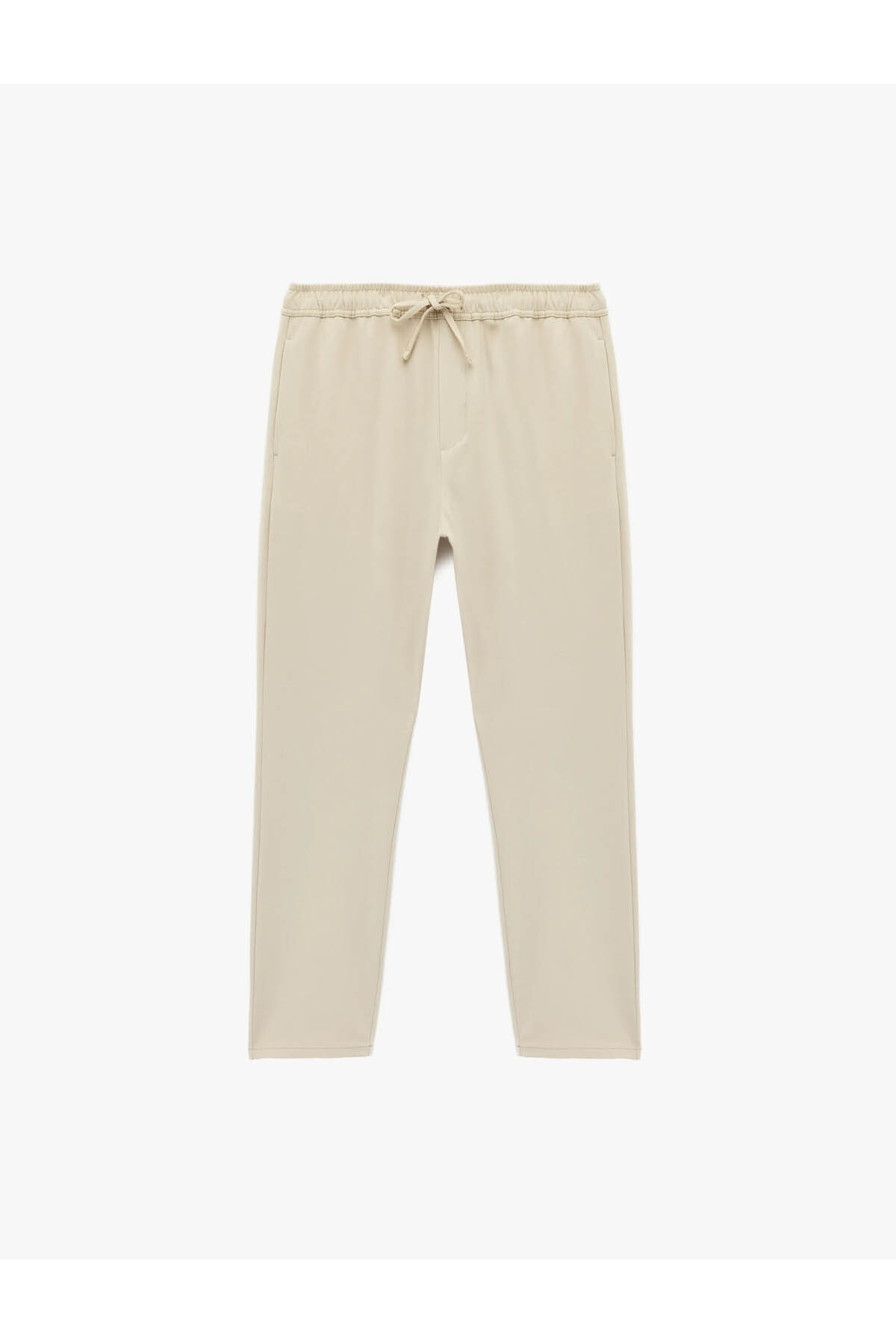 Regular Fit Cepli Beli Bağcıklı Kumaş Pantolon