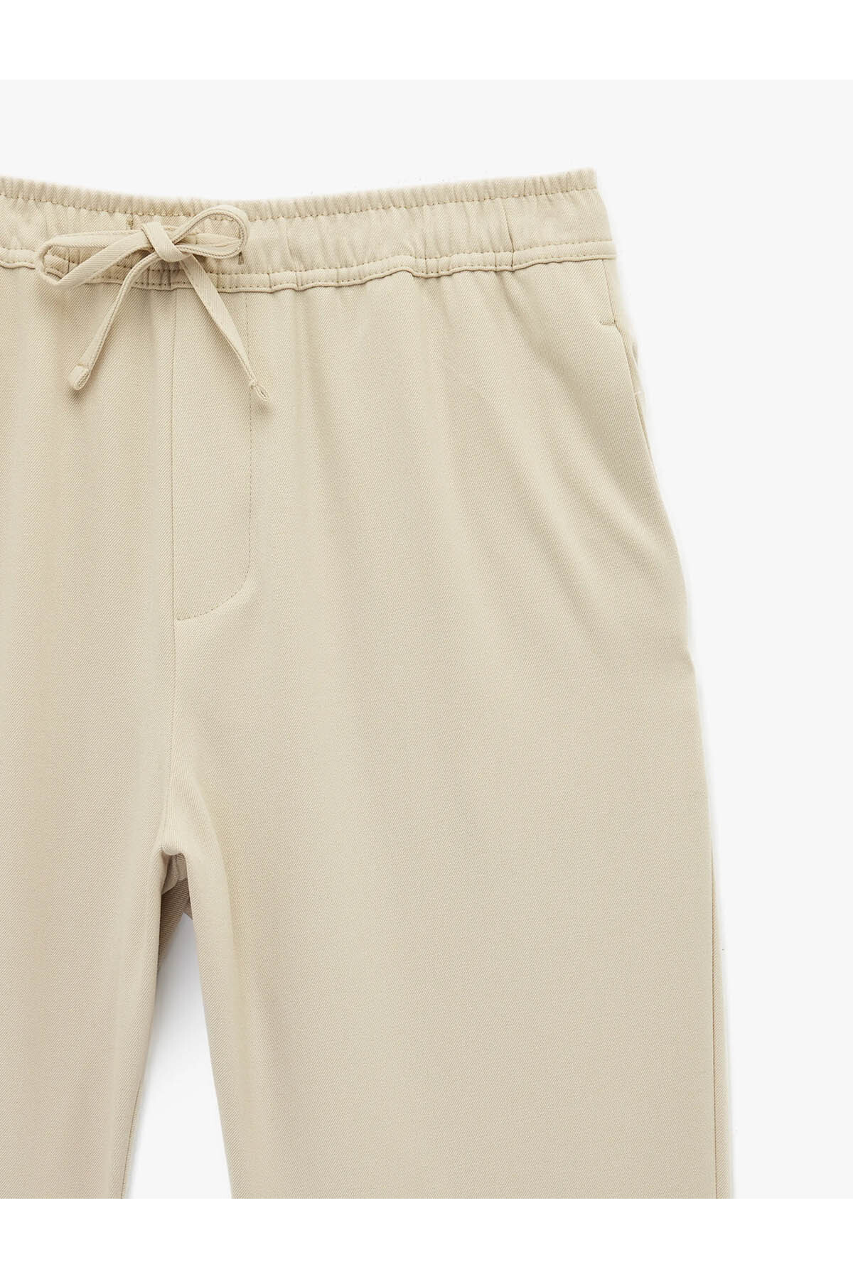 Regular Fit Cepli Beli Bağcıklı Kumaş Pantolon