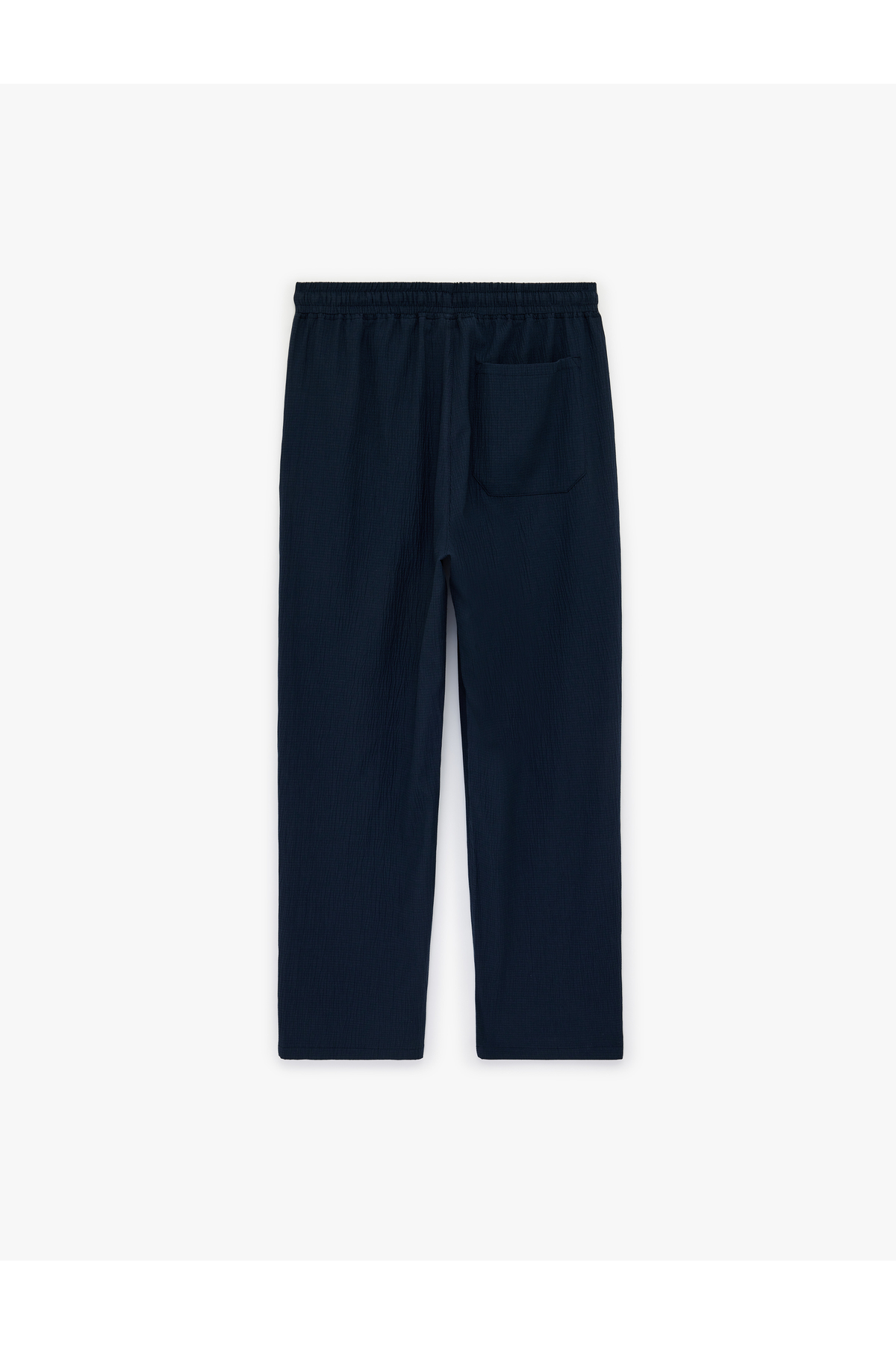 Regular Fit Cepli Krinkıl Beli Bağcıklı Chino Pantolon