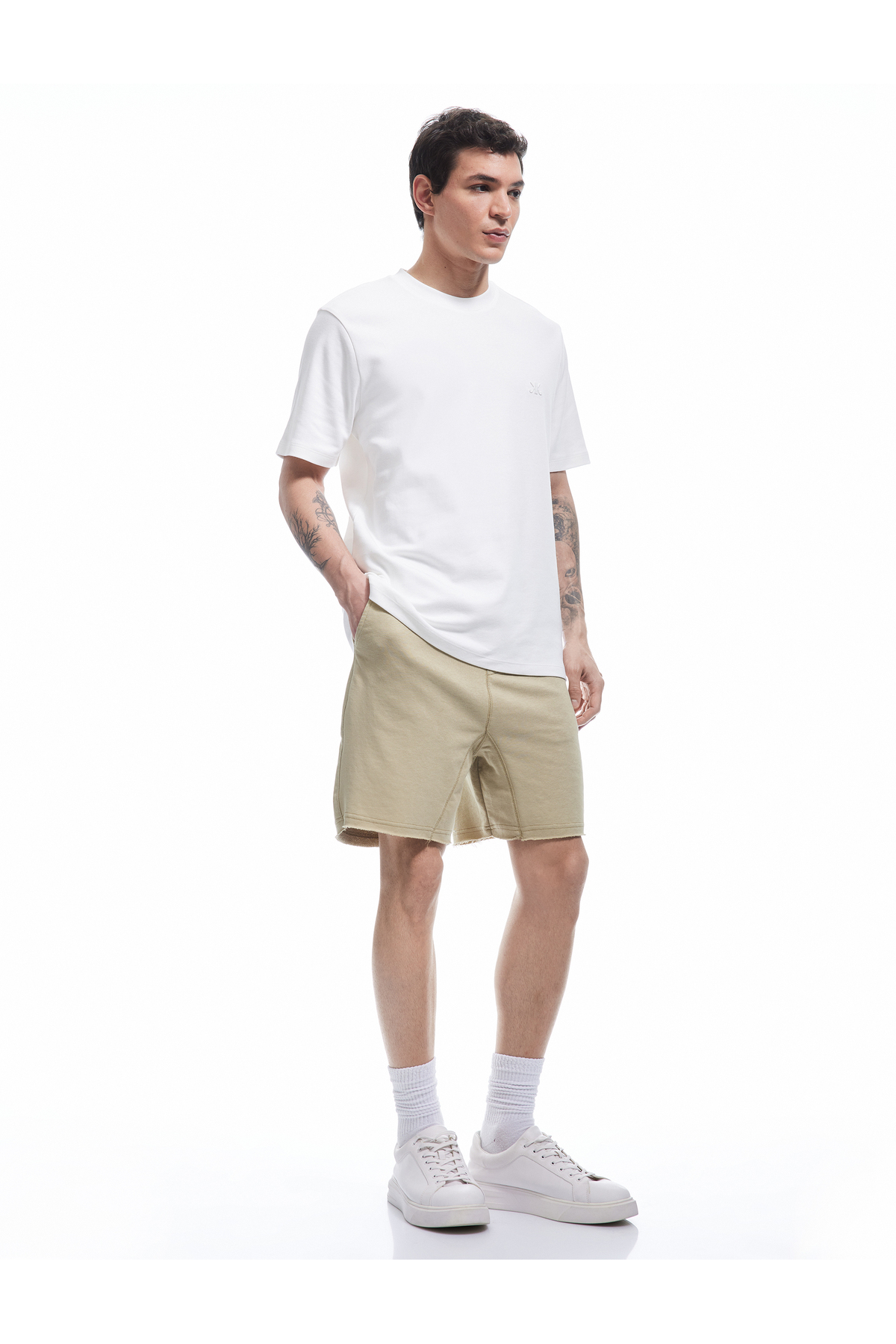 Regular Fit Cepli Mini Beli Bağcıklı Şort