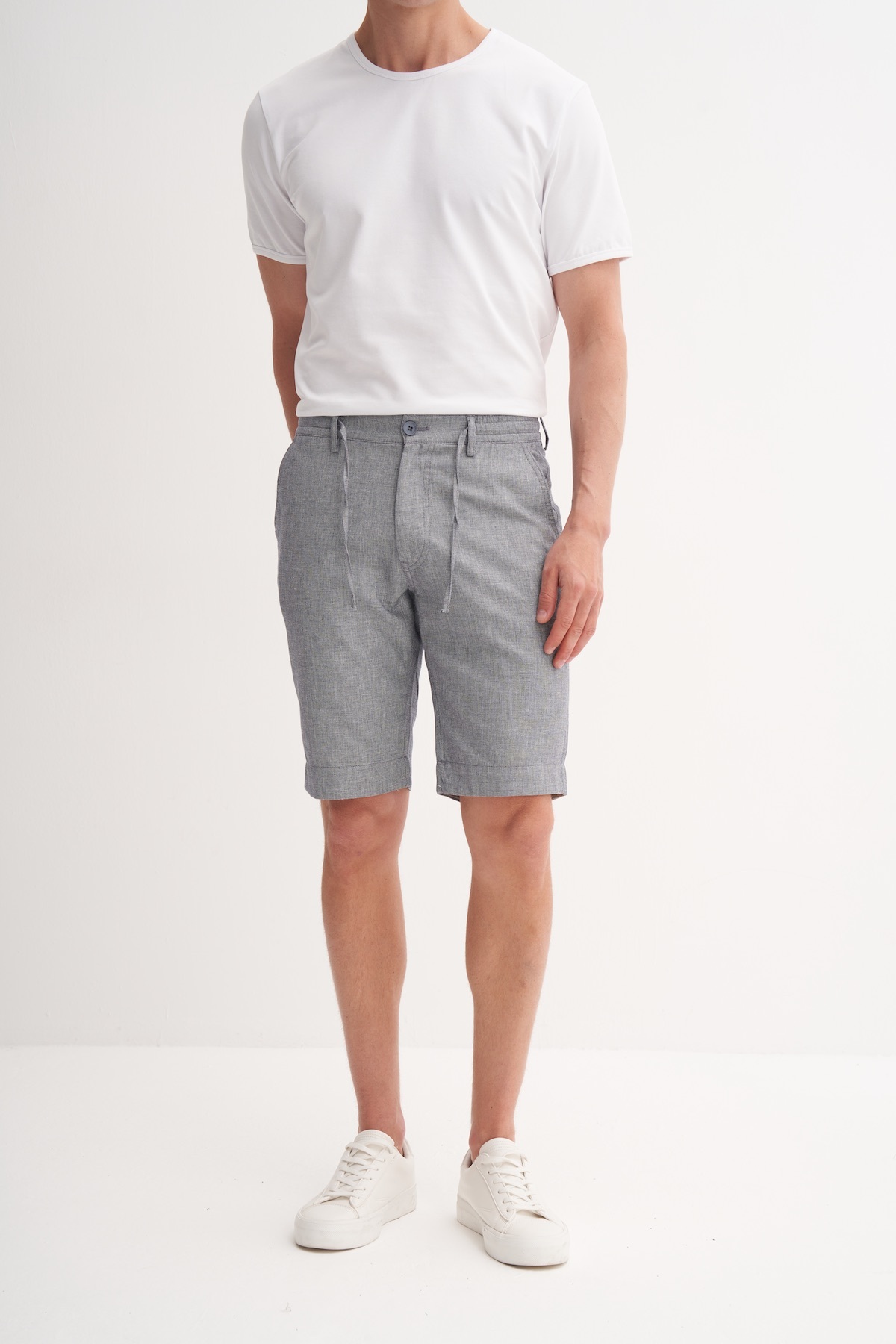 Regular Fit Düz Paça Bermuda Şort