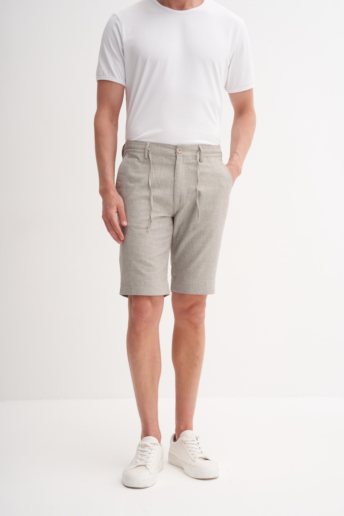 Regular Fit Düz Paça Bermuda Şort