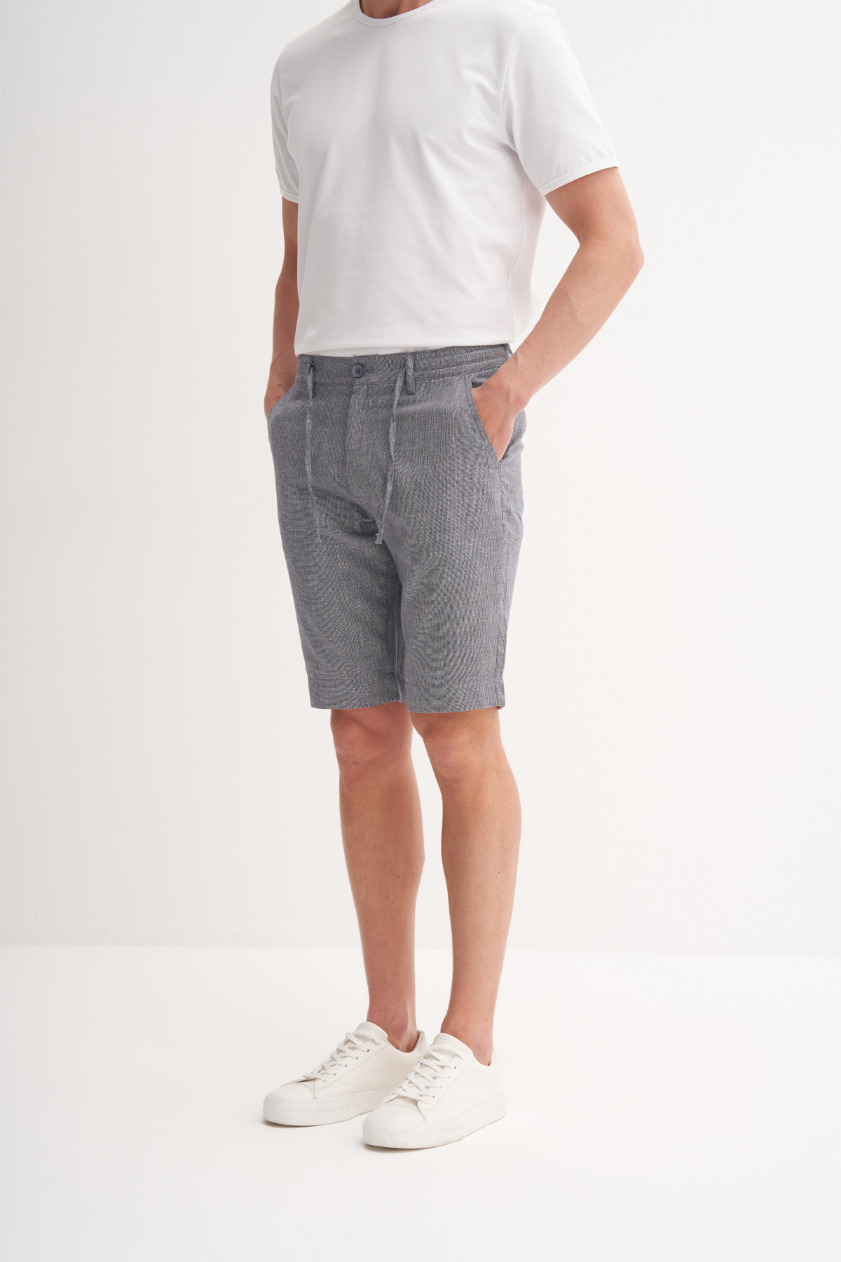 Regular Fit Düz Paça Bermuda Şort