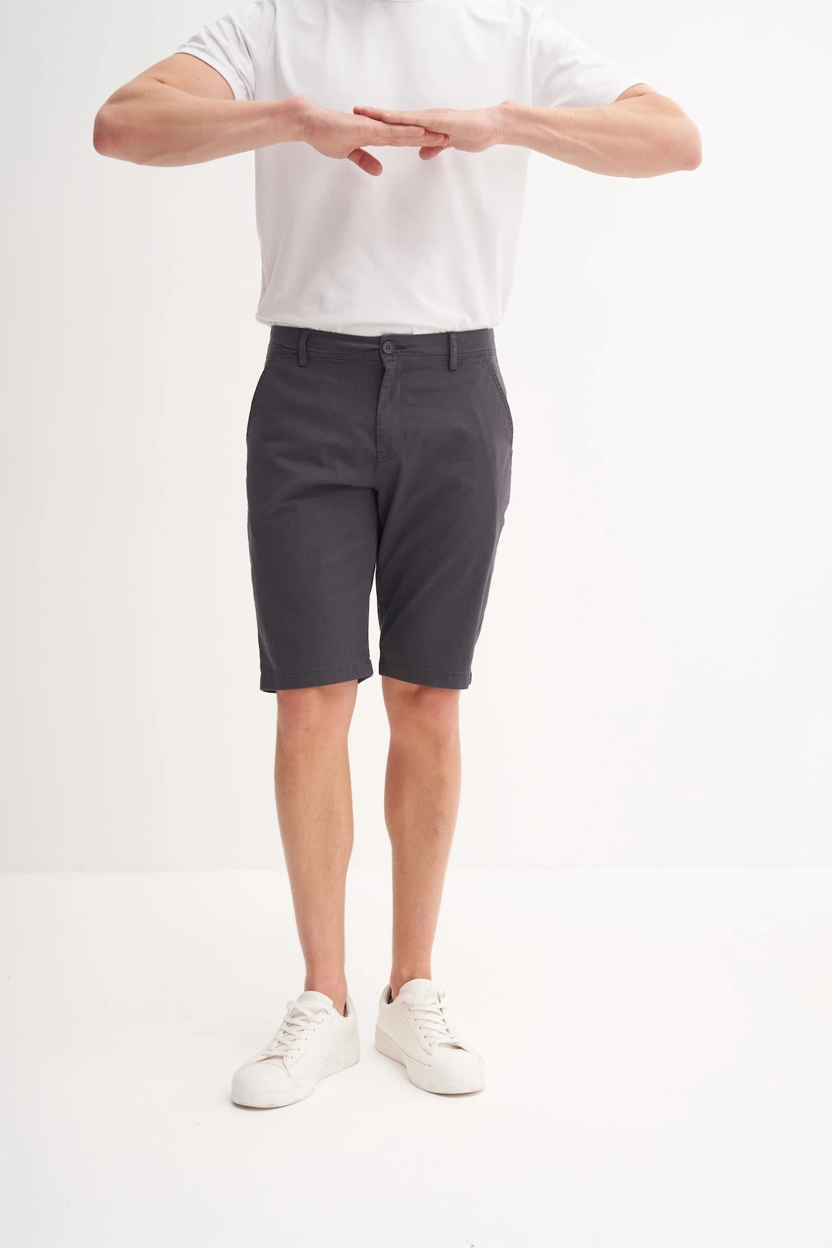 Regular Fit Gabardin Bermuda Şort 6001