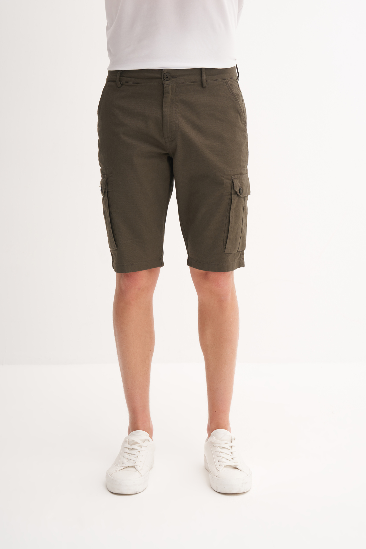 Regular Fit Kargo Bermuda Şort