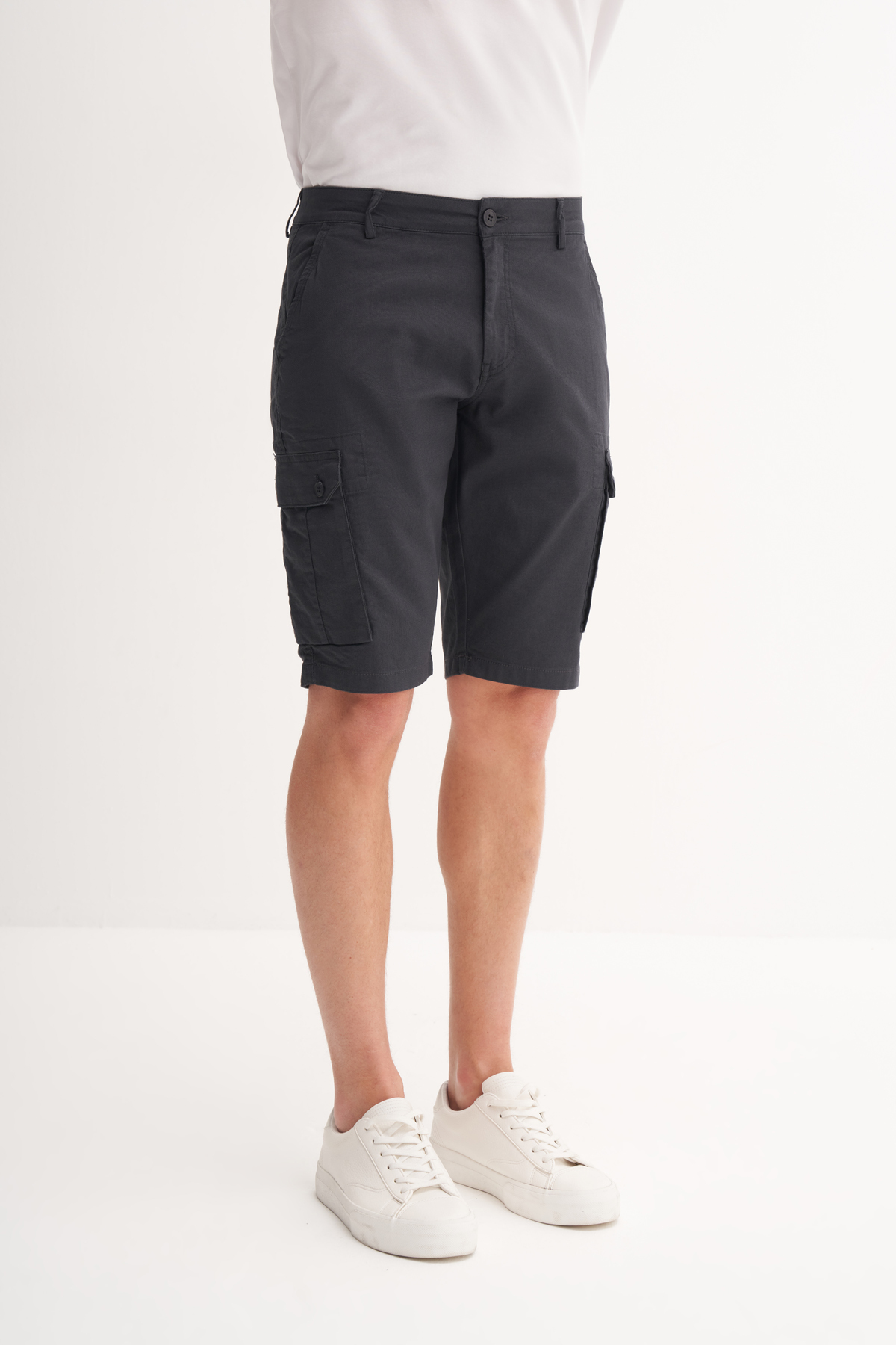 Regular Fit Kargo Bermuda Şort