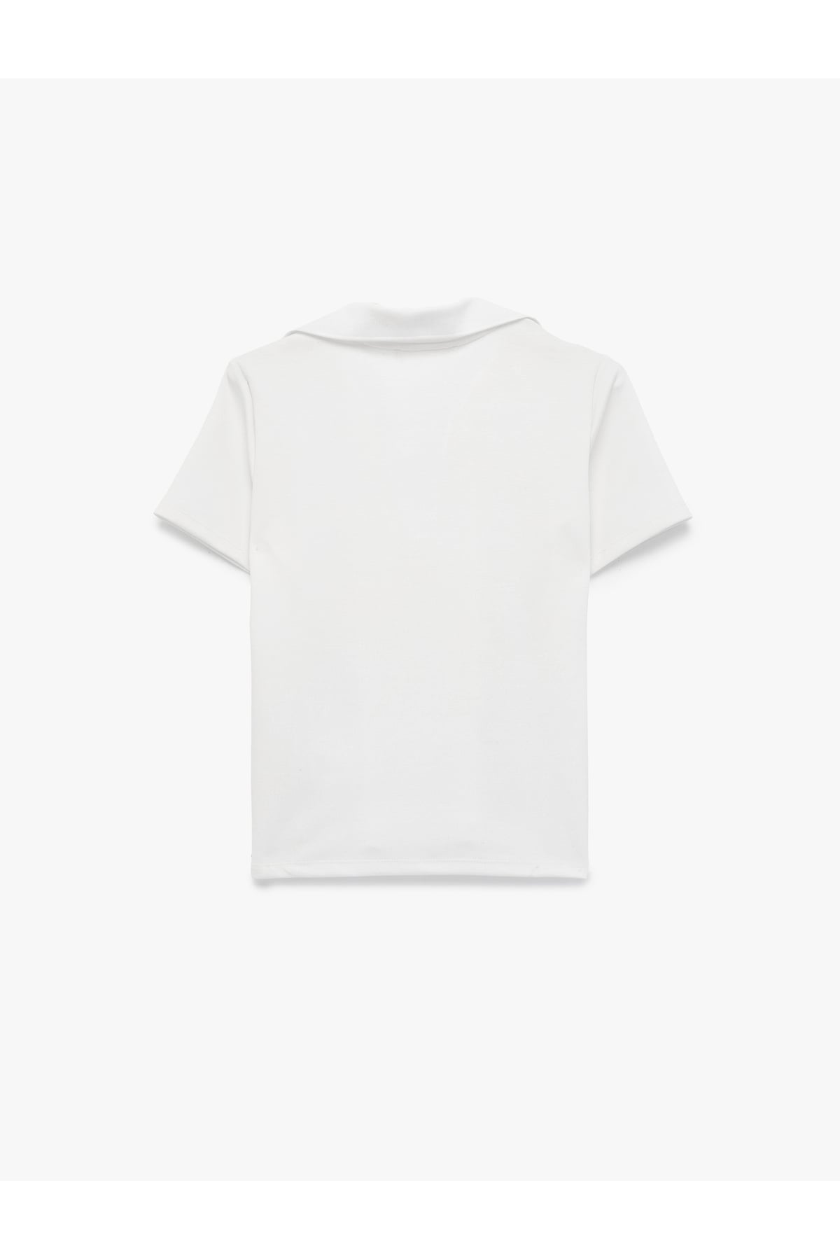 Regular Fit Kısa Kollu Kesik Polo Yaka Tişört
