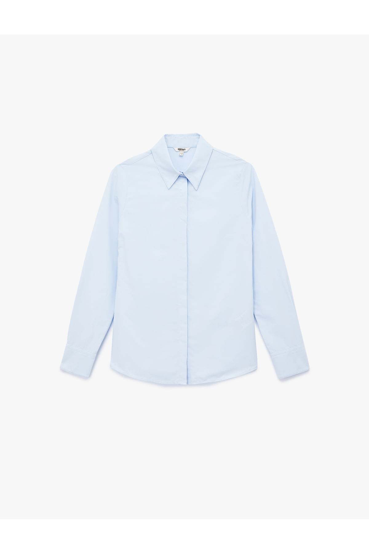 Regular Fit Klasik Yaka Uzun Kollu Poplin Gömlek