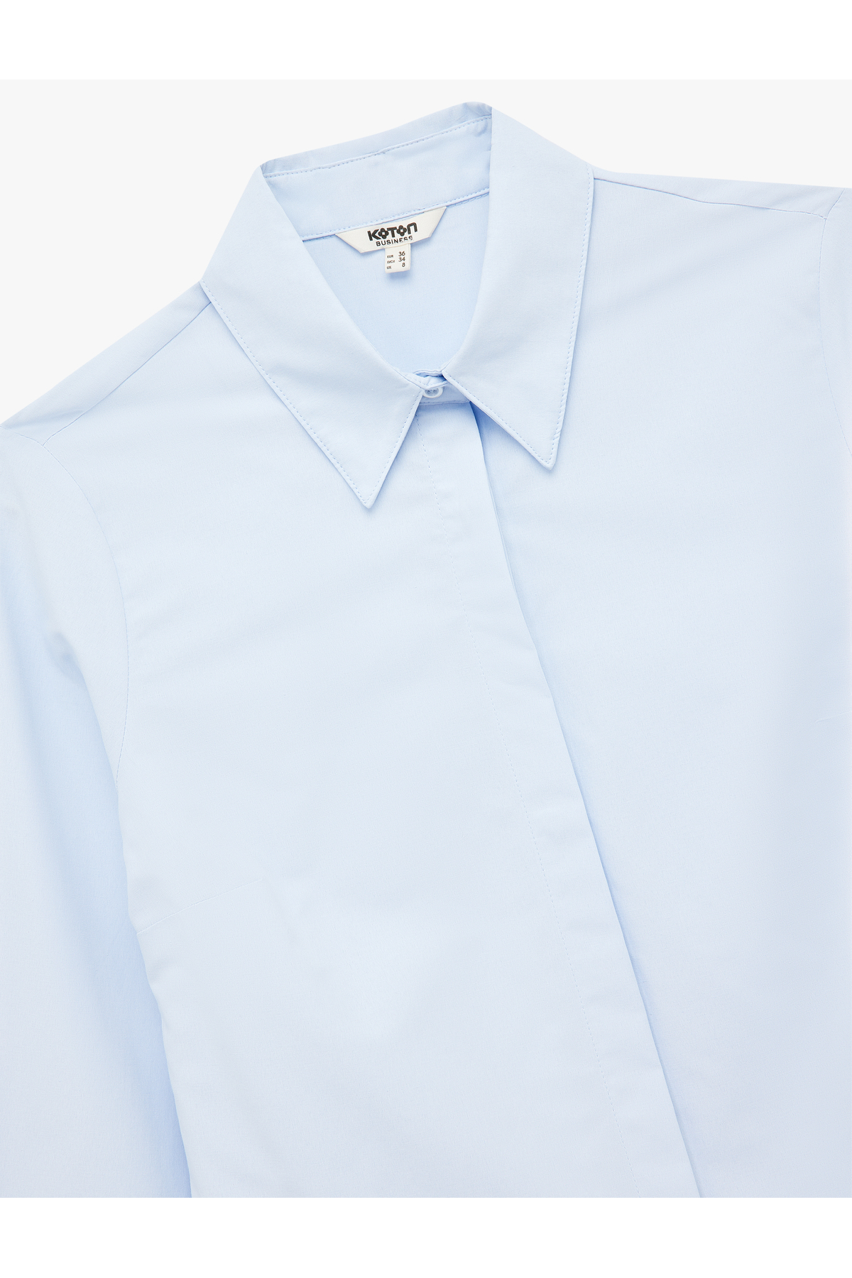 Regular Fit Klasik Yaka Uzun Kollu Poplin Gömlek