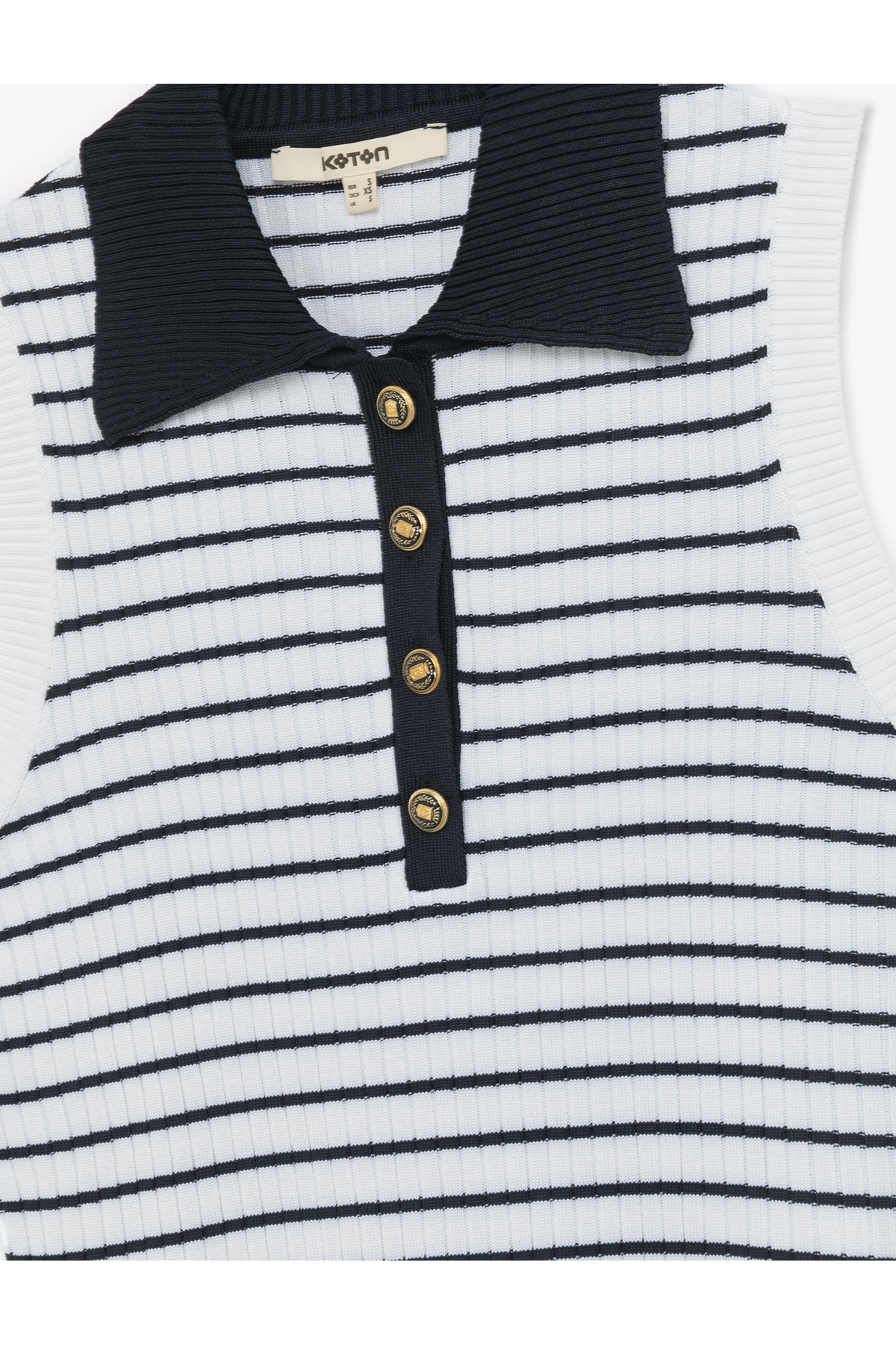 Regular Fit Kolsuz Yarım Düğmeli Polo Yaka Triko Bluz
