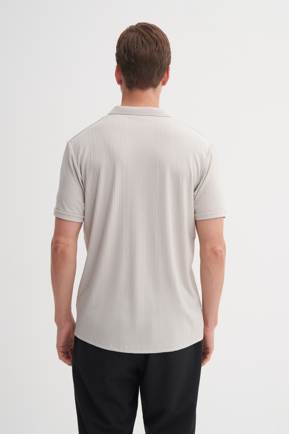 Regular Fit Örme Kısa Kol Gömlek