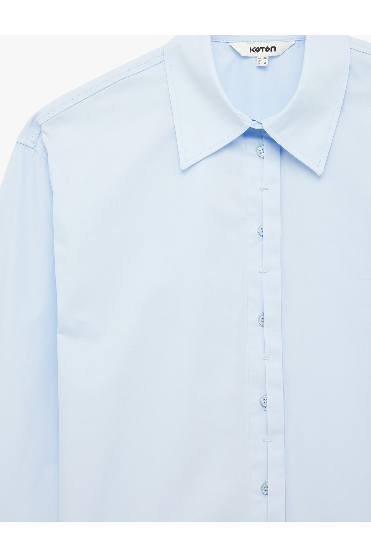 Regular Fit Pamuklu Uzun Kollu Poplin Gömlek