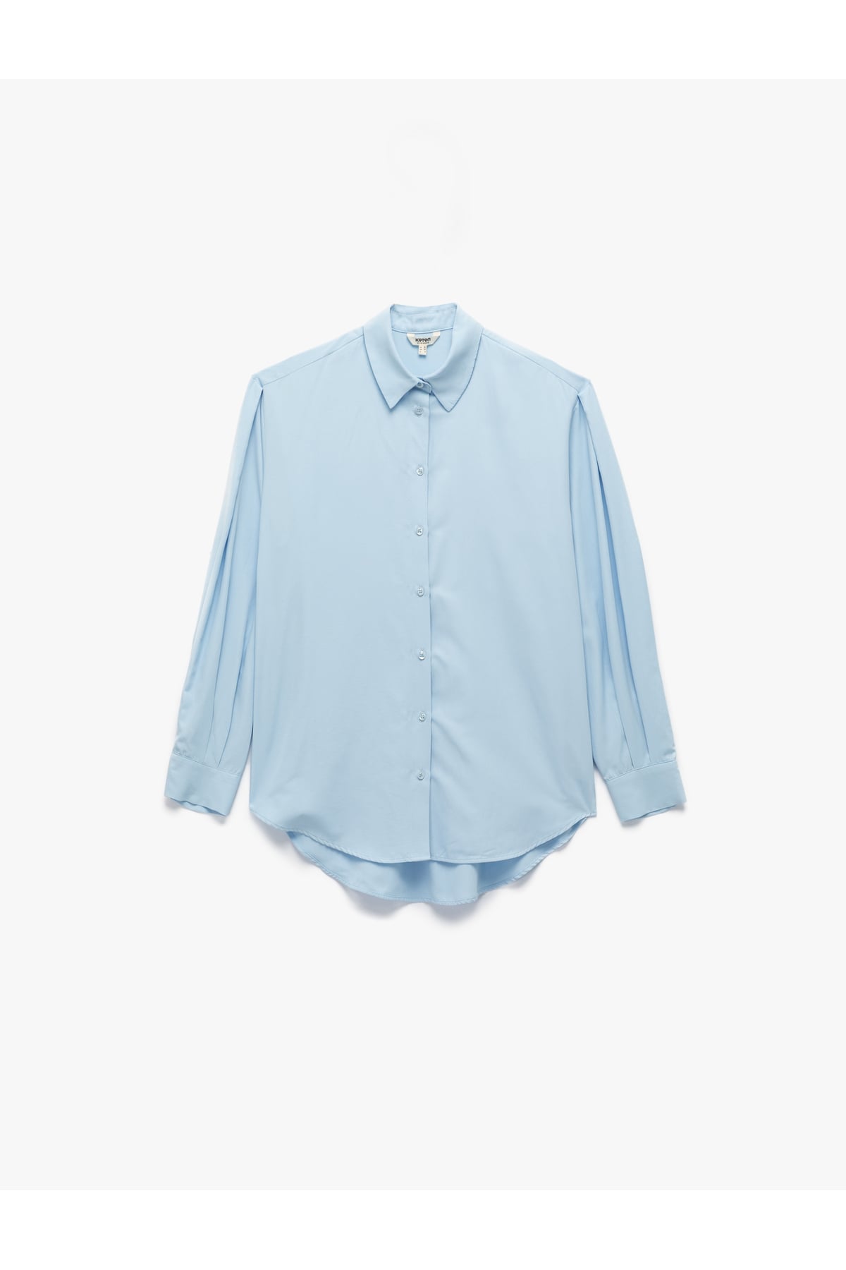 Regular Fit Pile Detaylı Uzun Kollu Poplin Gömlek