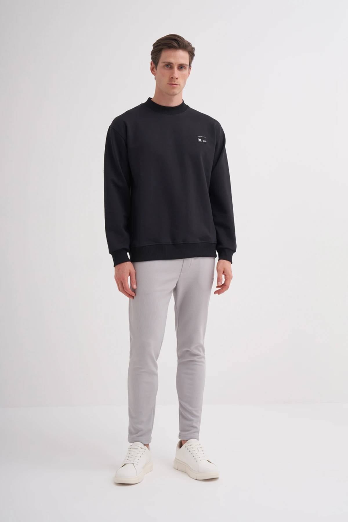 Relax Fit Pamuk Karışımlı Scuba Kumaş Sweatshirt