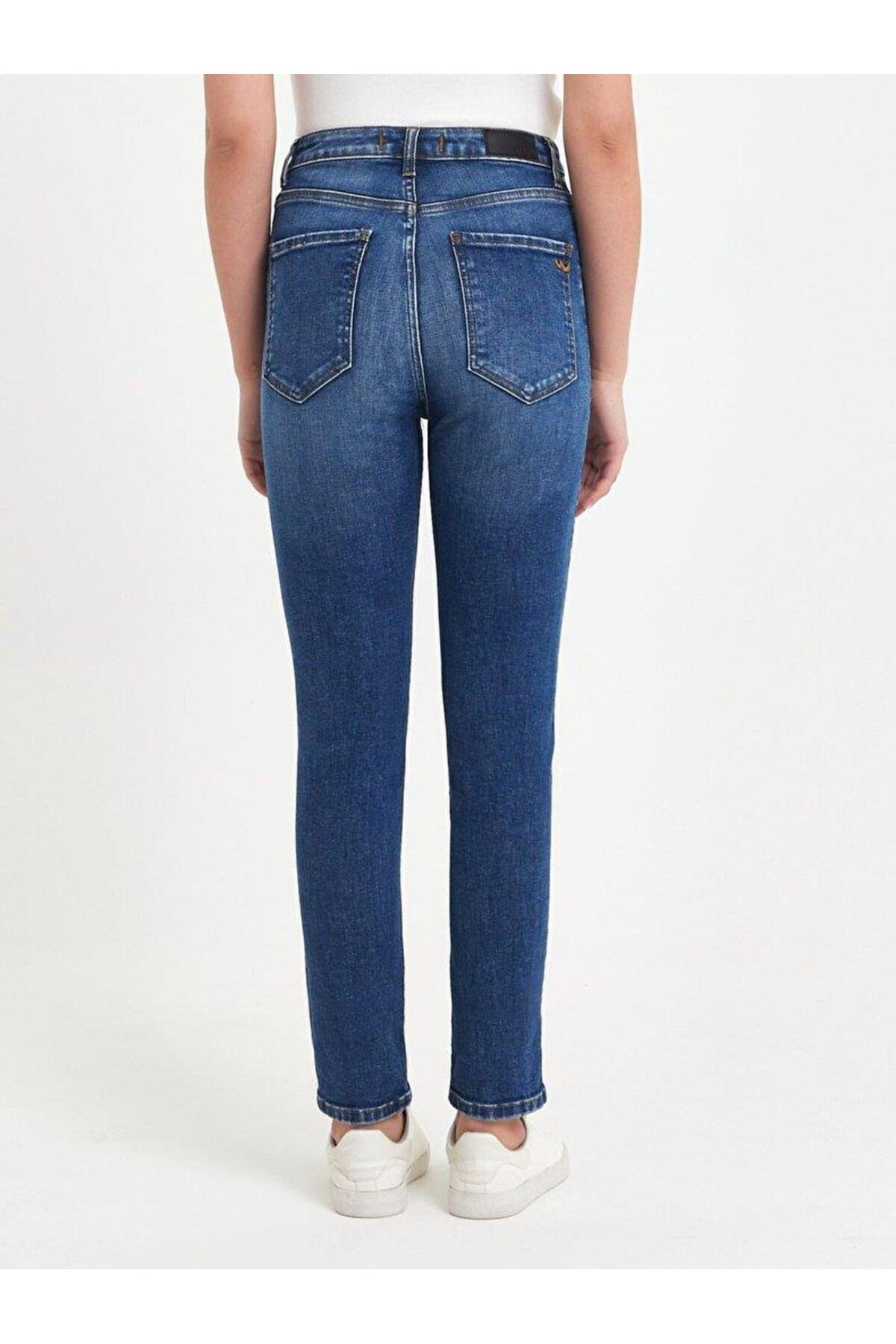 Ronna x Kalaıs wash yüksek bel kadın jean kot pantolon