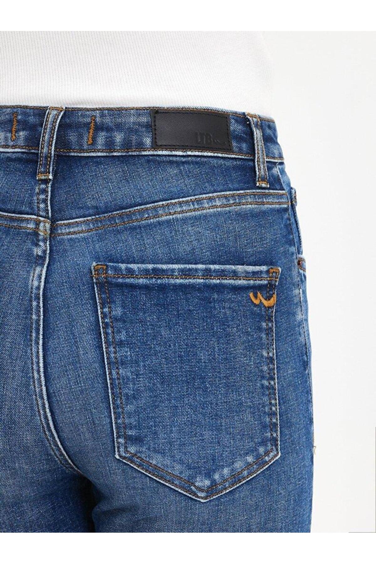 Ronna x Kalaıs wash yüksek bel kadın jean kot pantolon