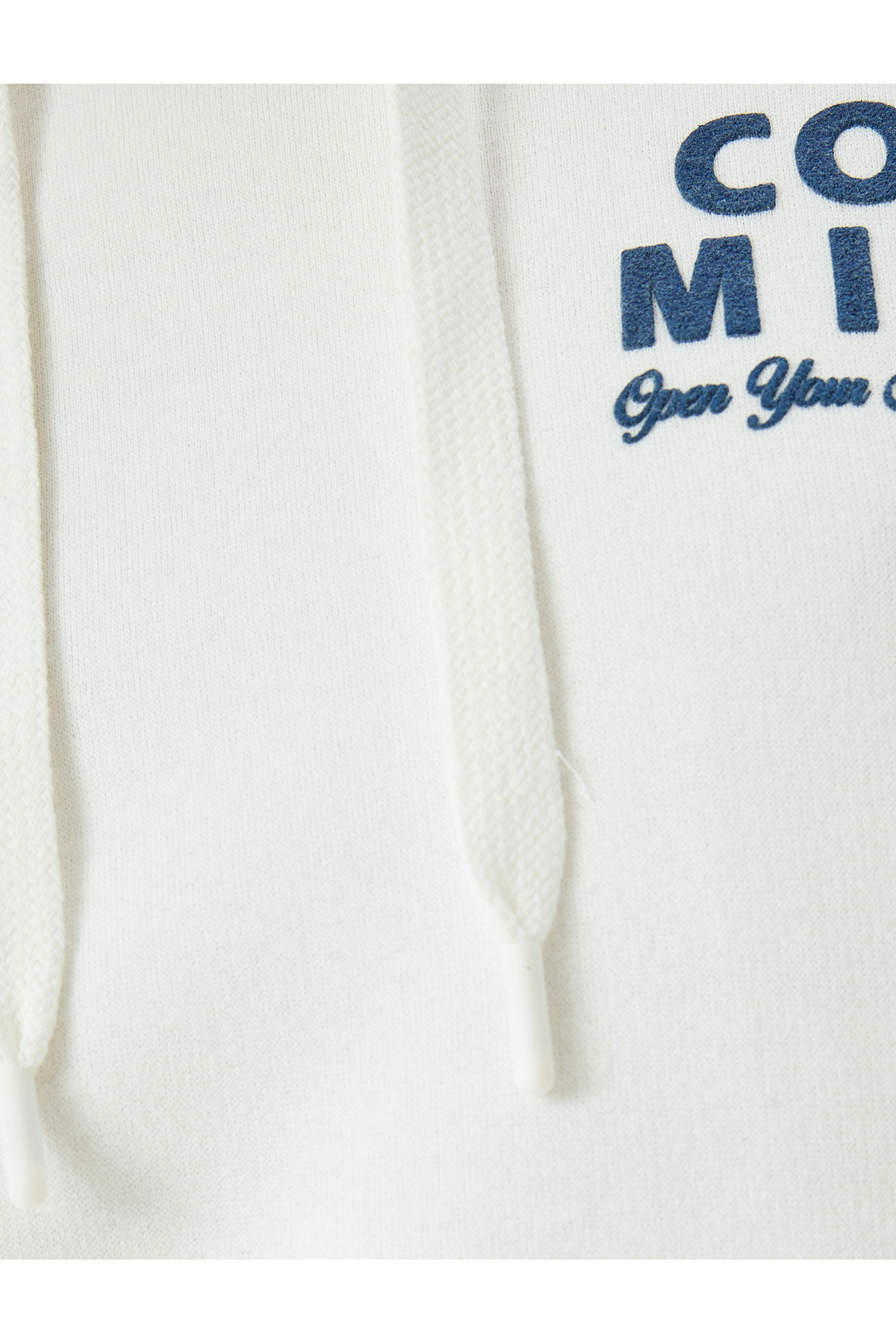 Şardonlu Arkası Baskılı Kapüşonlu Oversize Uzun Kollu Sweatshirt