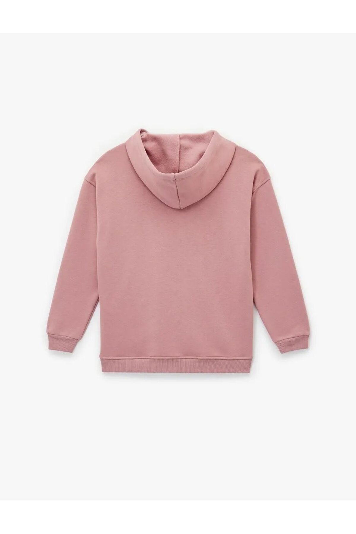 Şardonlu Kapüşonlu Çiçek Baskılı Oversize Sweatshirt