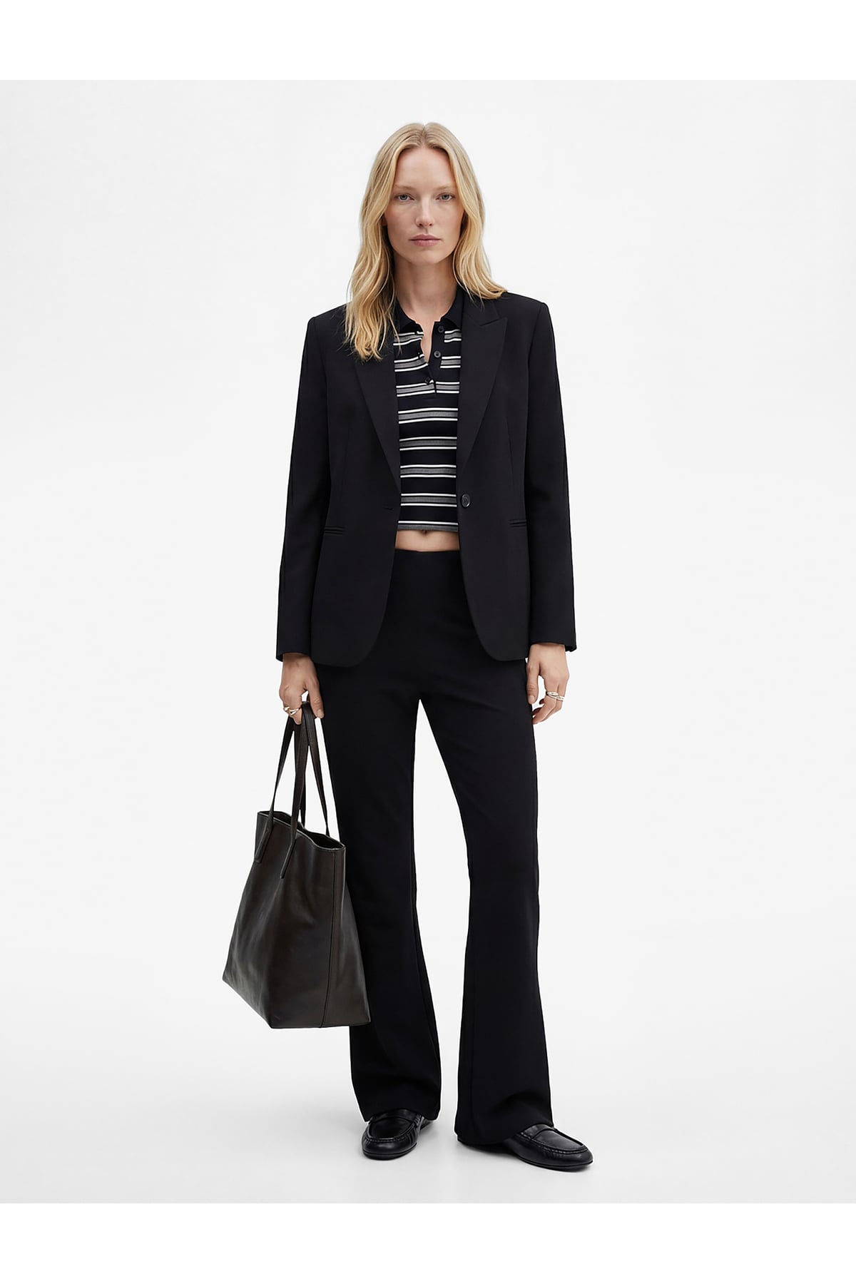 Scuba Kumaş Slim Fit İspanyol Paça Tayt
