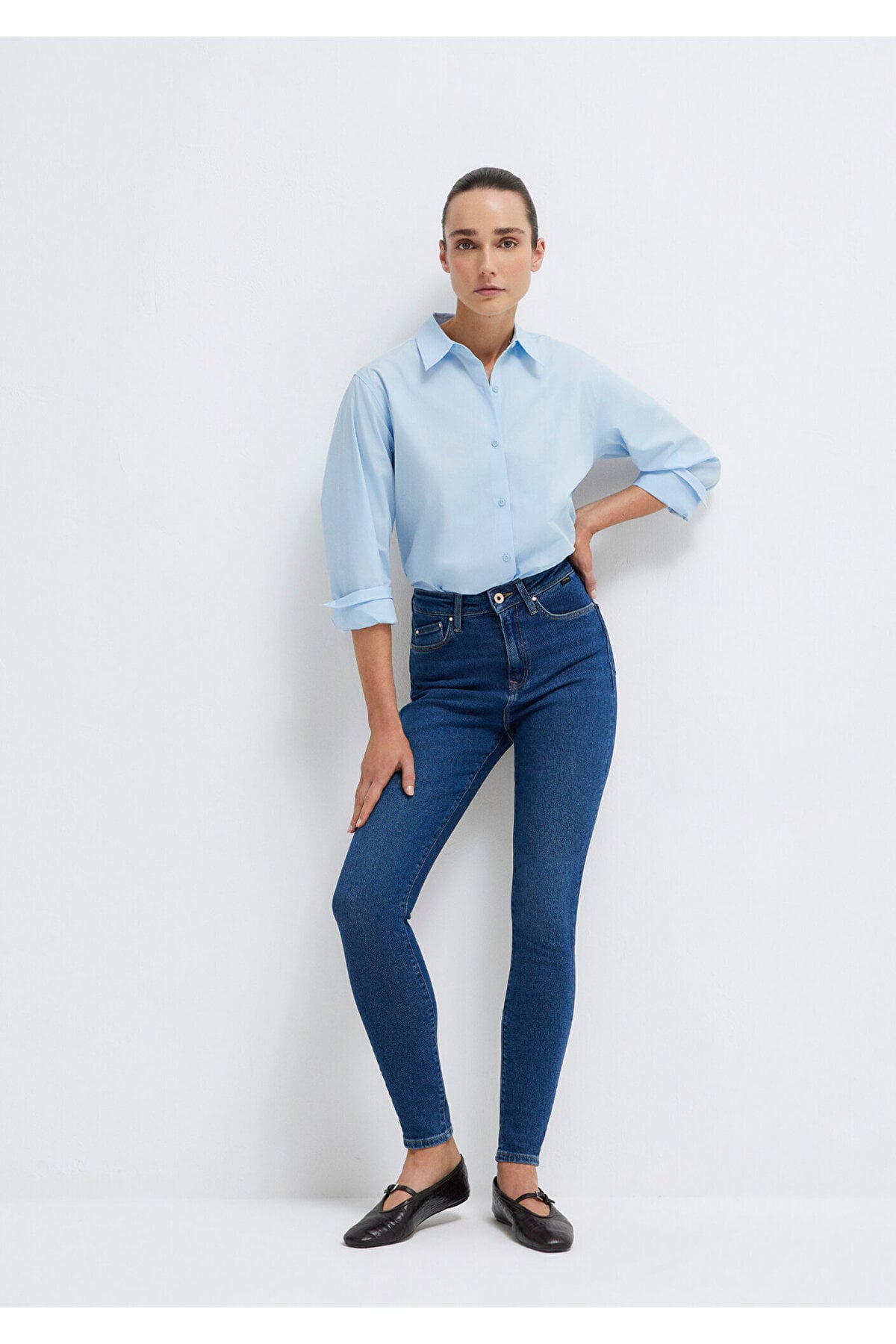 Serenay Gold Shape Koyu Jean Pantolon 100980-33687