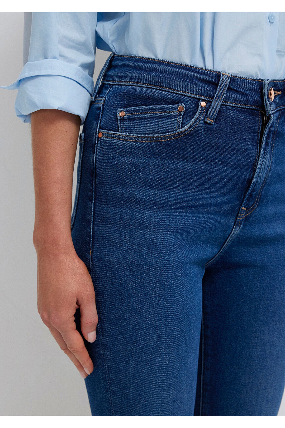 Serenay Gold Shape Koyu Jean Pantolon 100980-33687