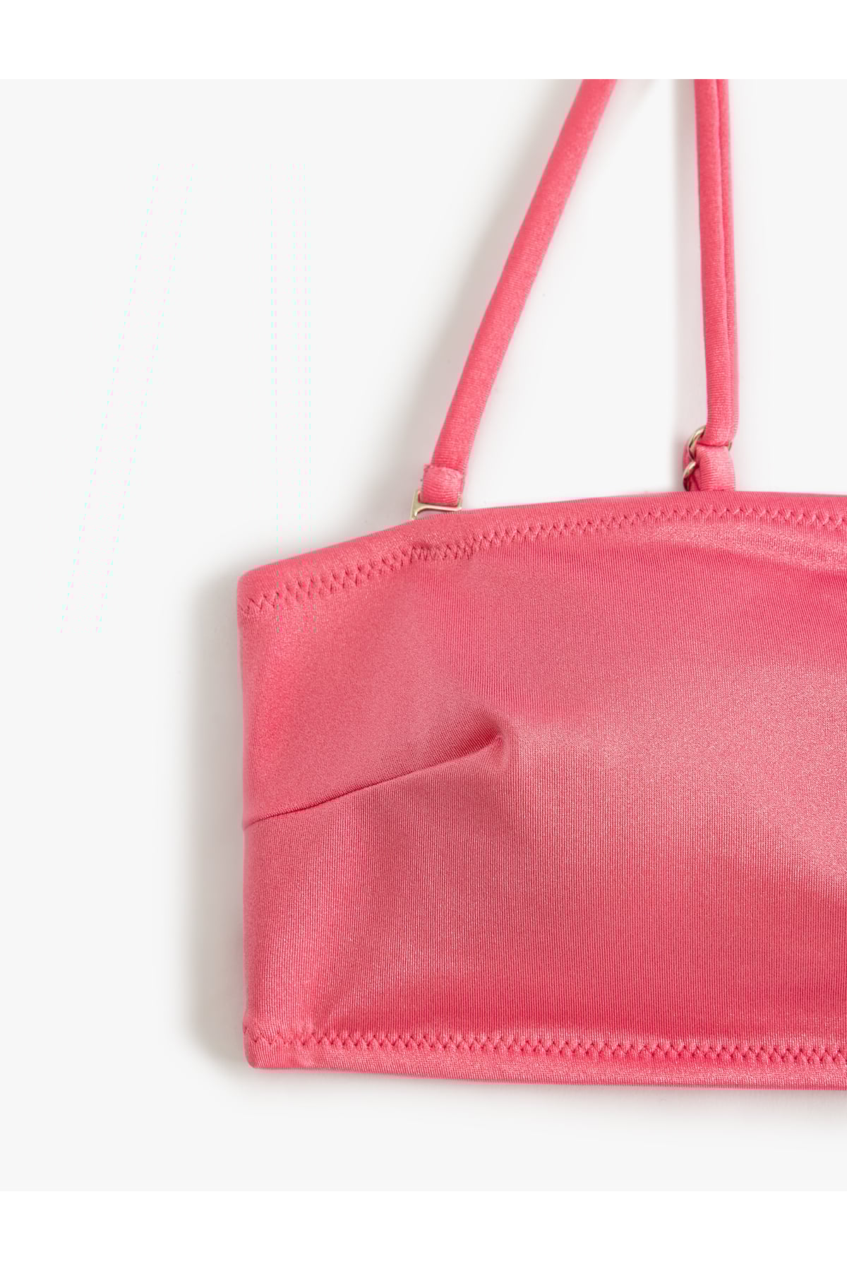 Simli Straplez Bikini Üstü Askı Detaylı