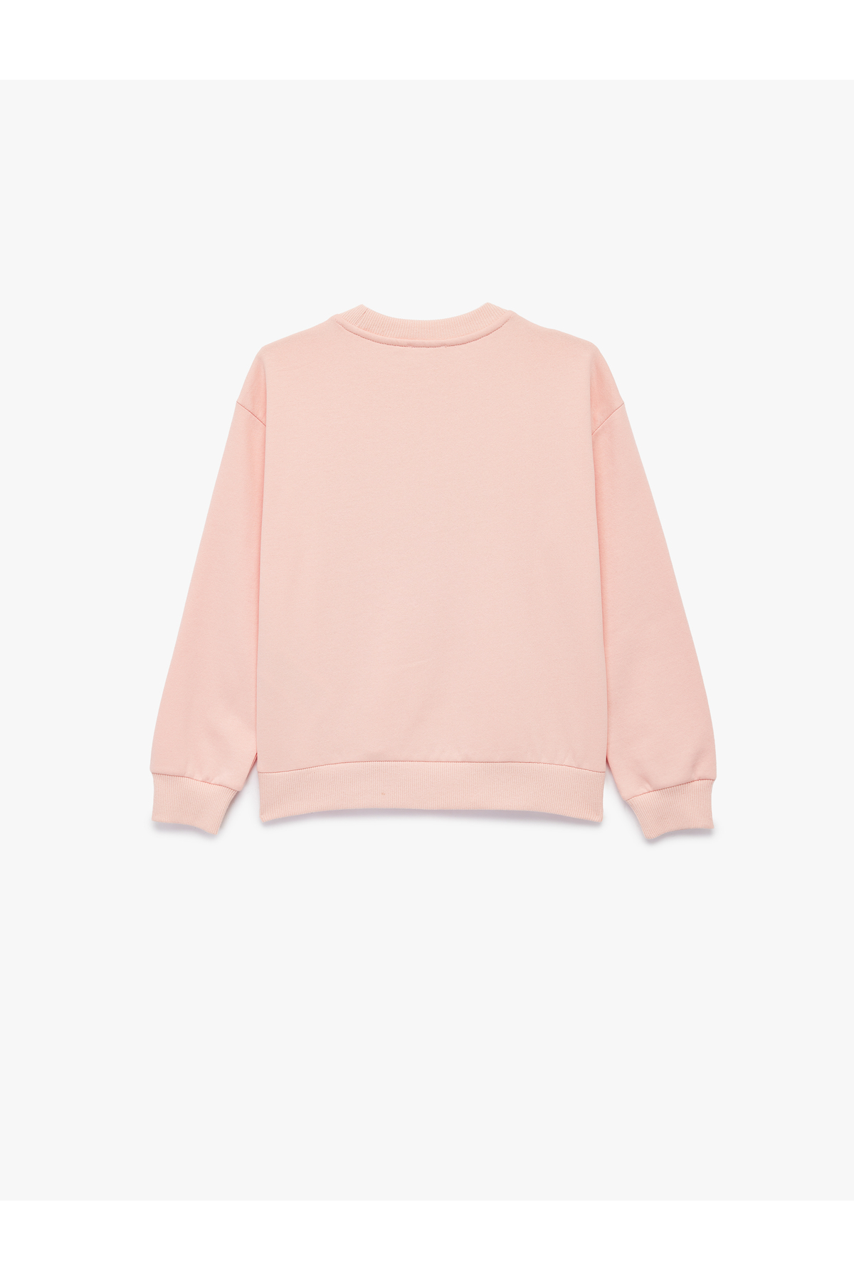 Simli Unicorn Baskılı Şardonlu Uzun Kollu Bisiklet Yaka Sweatshirt